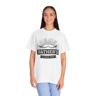 Father’s I Love You Vintage Mustache T-Shirt – Cute Love Graphic Tee for Dads, Perfect Gift for Father’s Day, Birthday & Special Celebration Wear. - Image 11