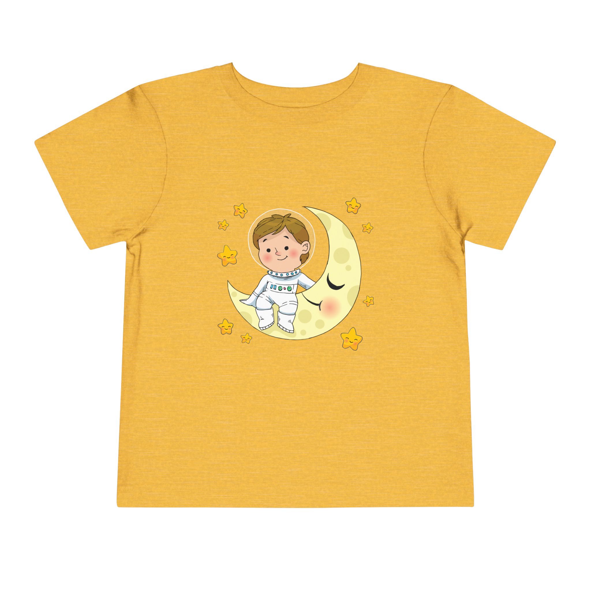 Cute Astronaut on Crescent Moon Toddler T-Shirt – Fun Space Adventure Graphic Tee for Kids, Boys & Girls. - Image 17