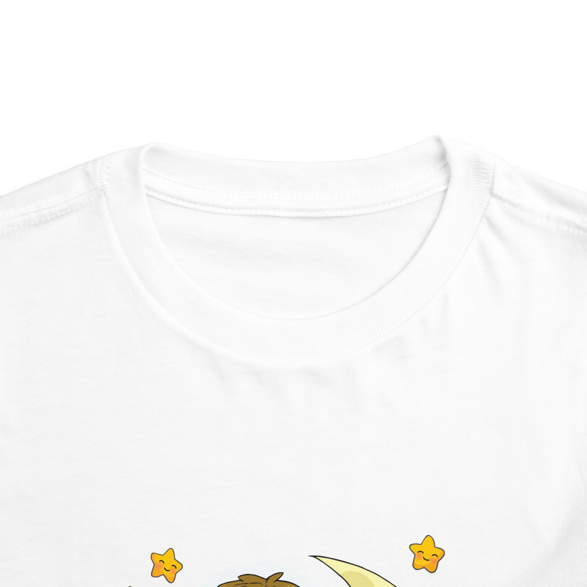 Cute Astronaut on Crescent Moon Toddler T-Shirt – Fun Space Adventure Graphic Tee for Kids, Boys & Girls. - Image 8