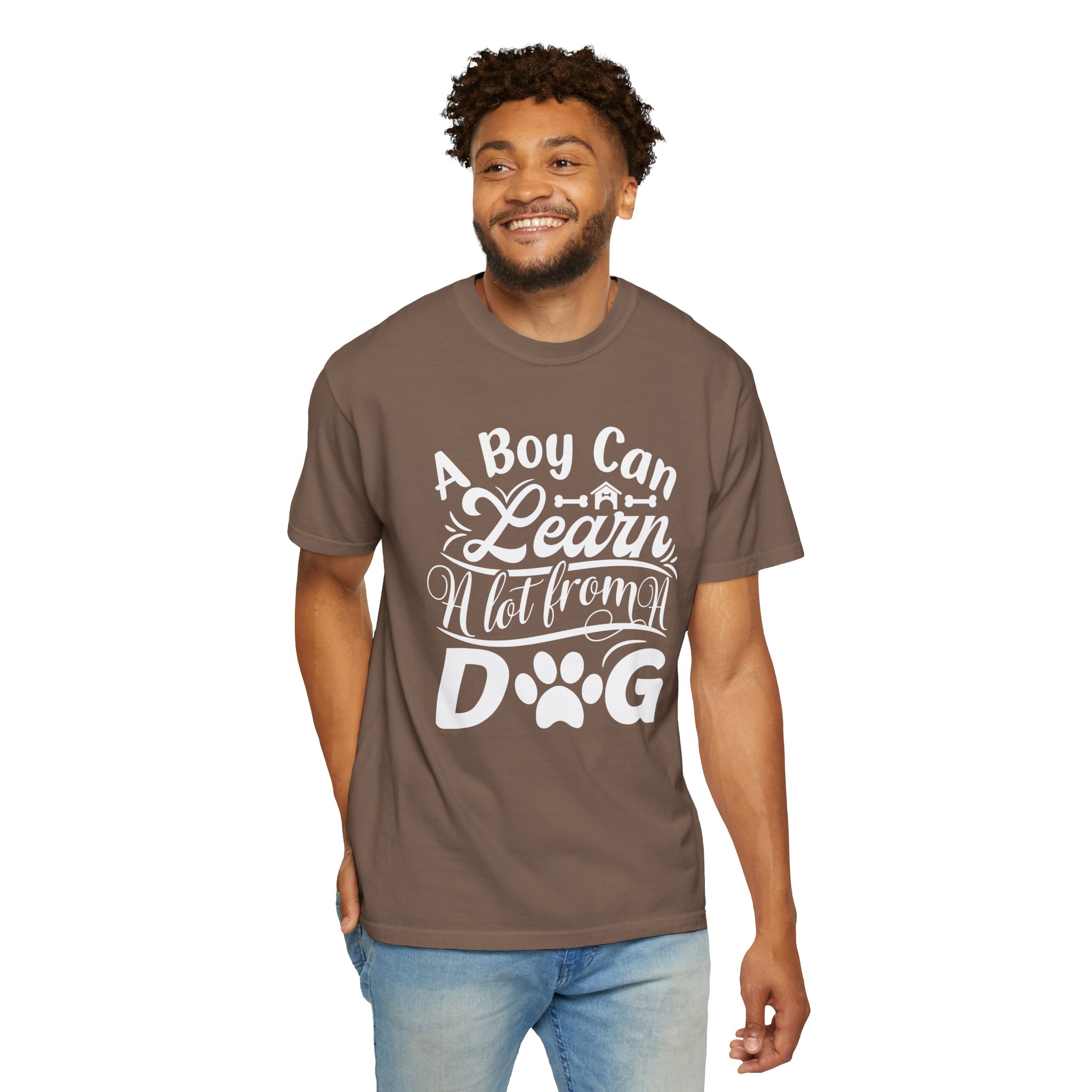 A Boy Can Learn a Lot From a Dog T-Shirt – Funny Dog Lover Tee for Boys & Dog Owners. - Image 6