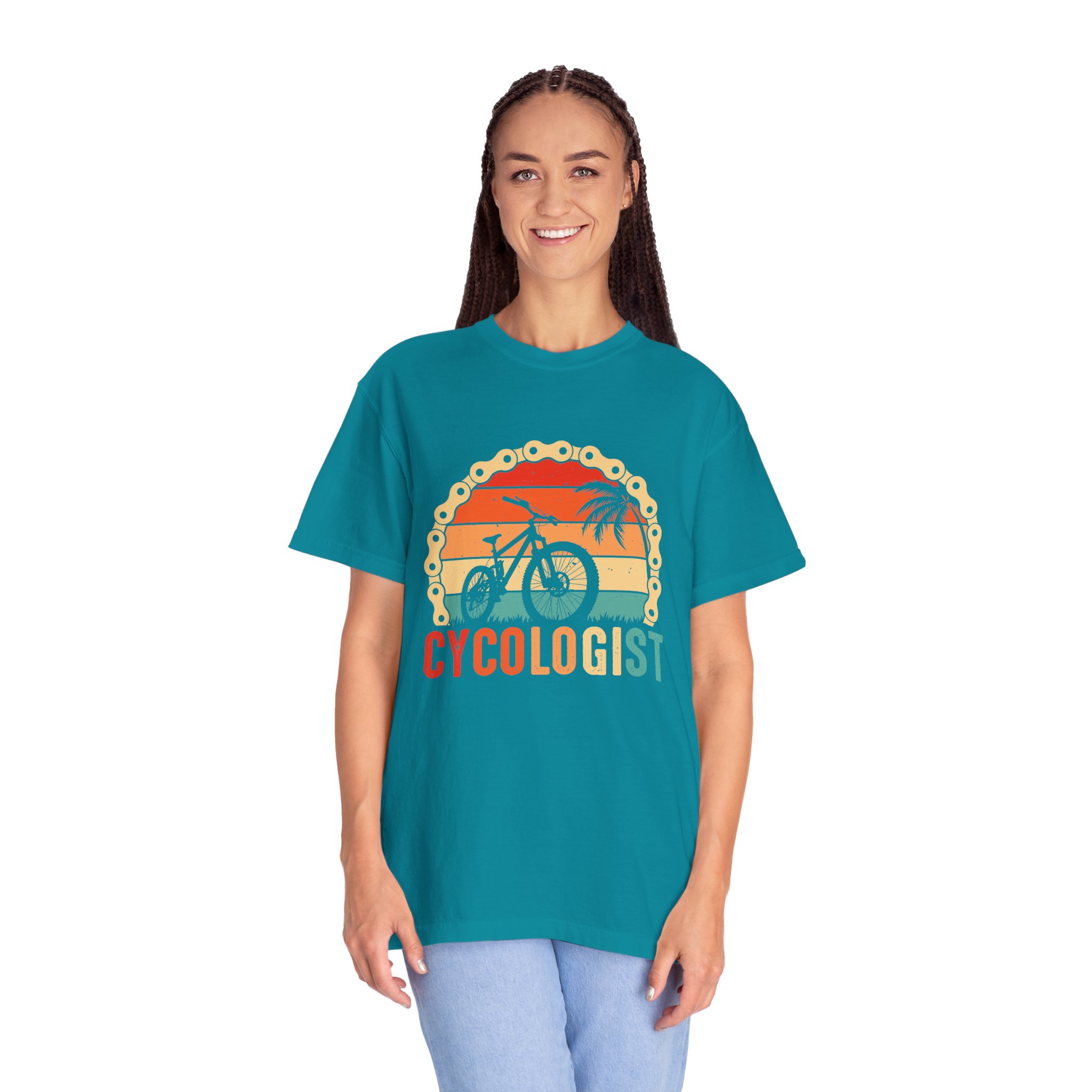 Cyclologist Garment-Dyed T-Shirt, Perfect Gift for Cyclists, Casual Wear, Outdoor Enthusiasts, Summer Apparel, Bike Lover Gift. - Image 19