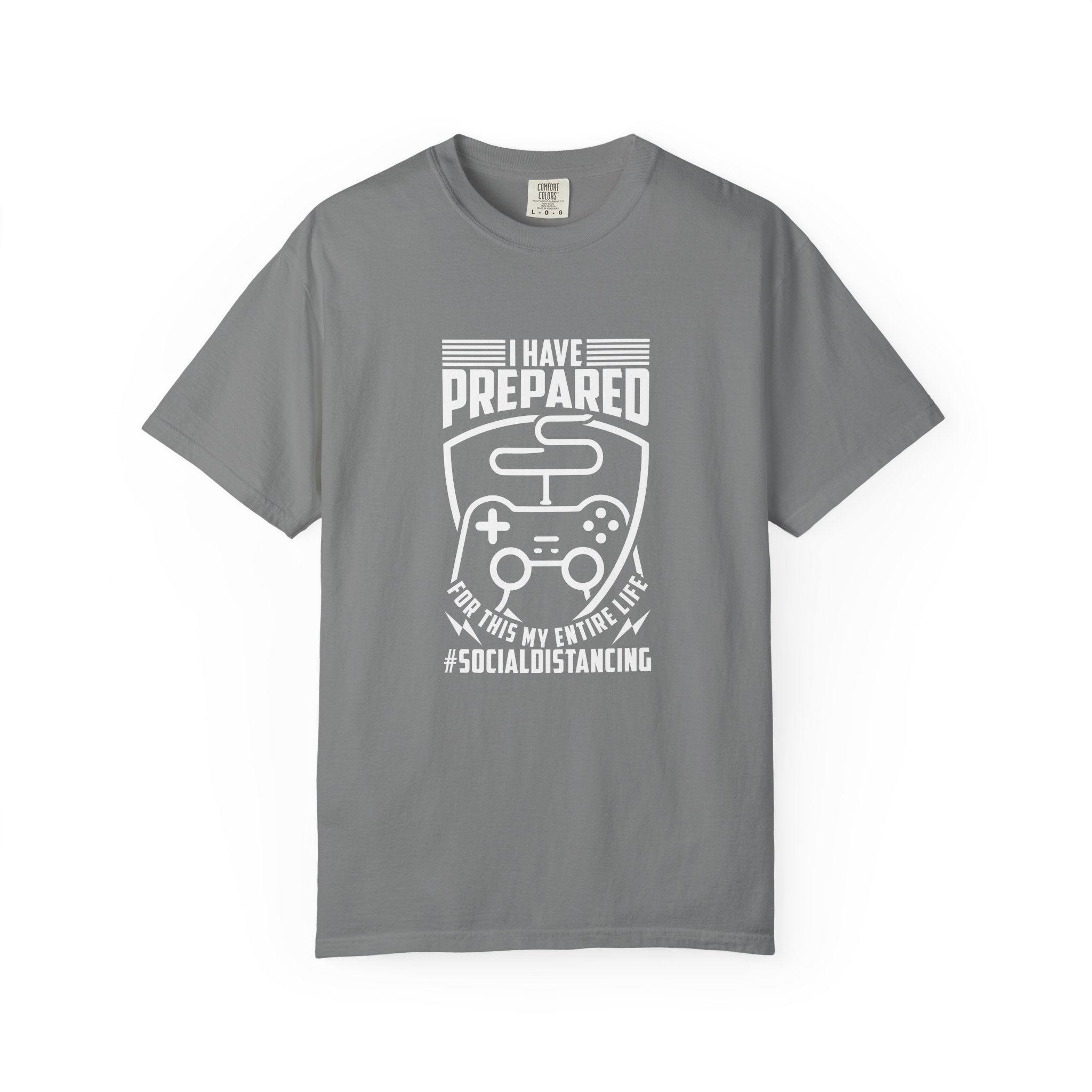 Gaming Social Distancing T-Shirt, Funny Gamer Tee, Gift for Gamers, Quarantine Humor Shirt, Video Game Apparel. - Image 9