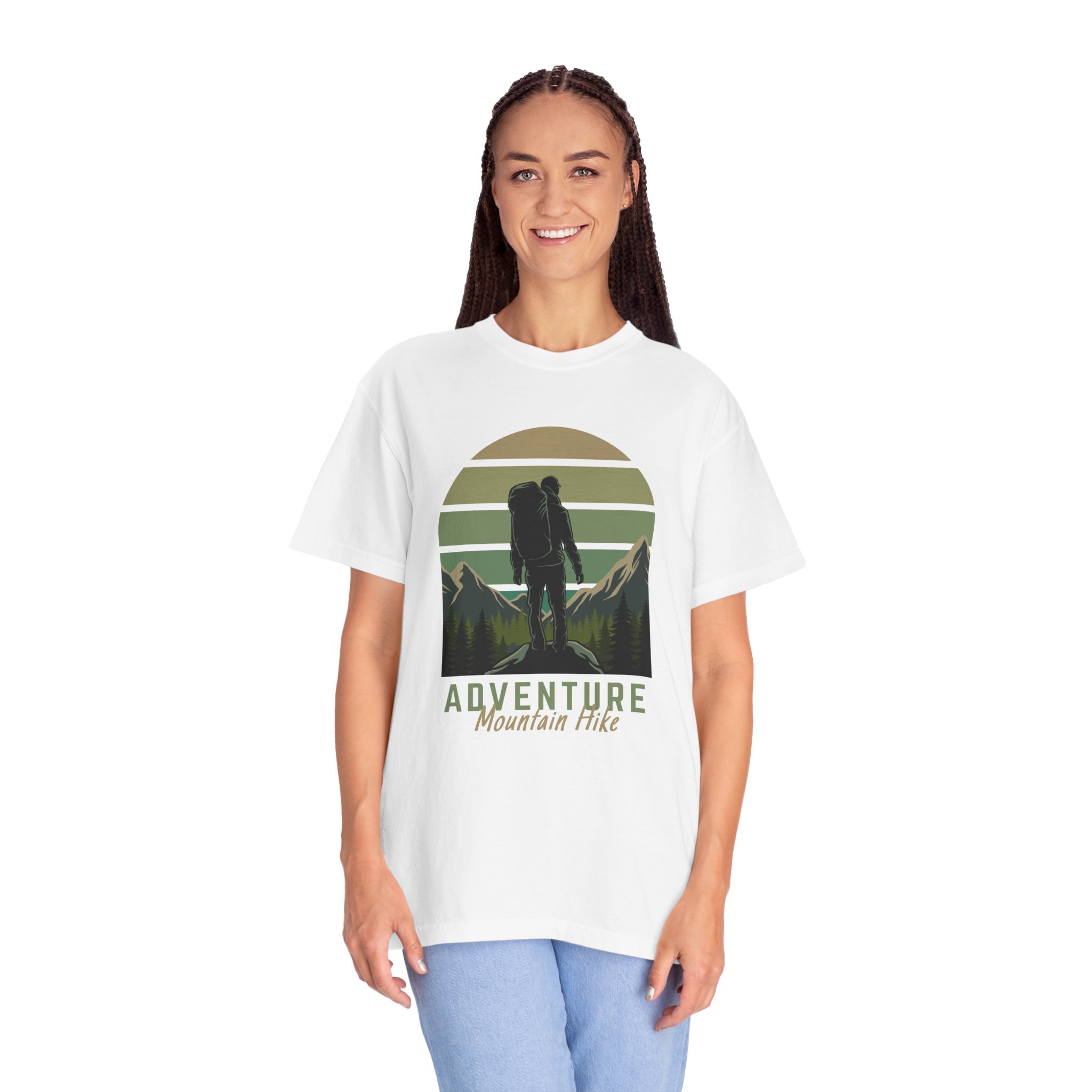Adventure Mountain Hike T-Shirt | Unisex Garment-Dyed Tee | Nature Lover Gift | Outdoor Adventure Apparel | Hiking Outfit. - Image 3