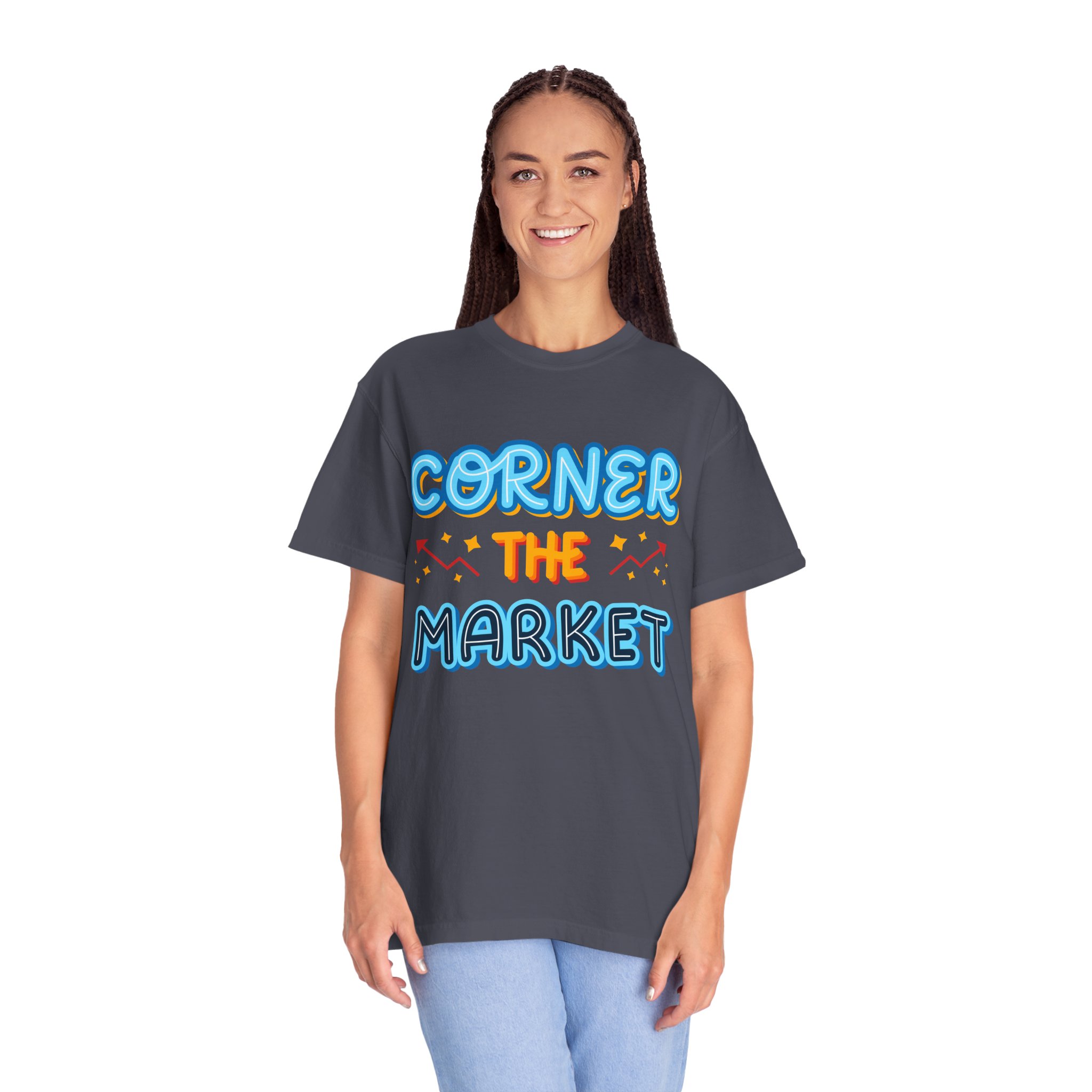 b2 - 2.8c - Corner the Market T-Shirt – Retro Neon Graphic Tee for Ambition, Hustle & Bold Business Vibes. - Image 35