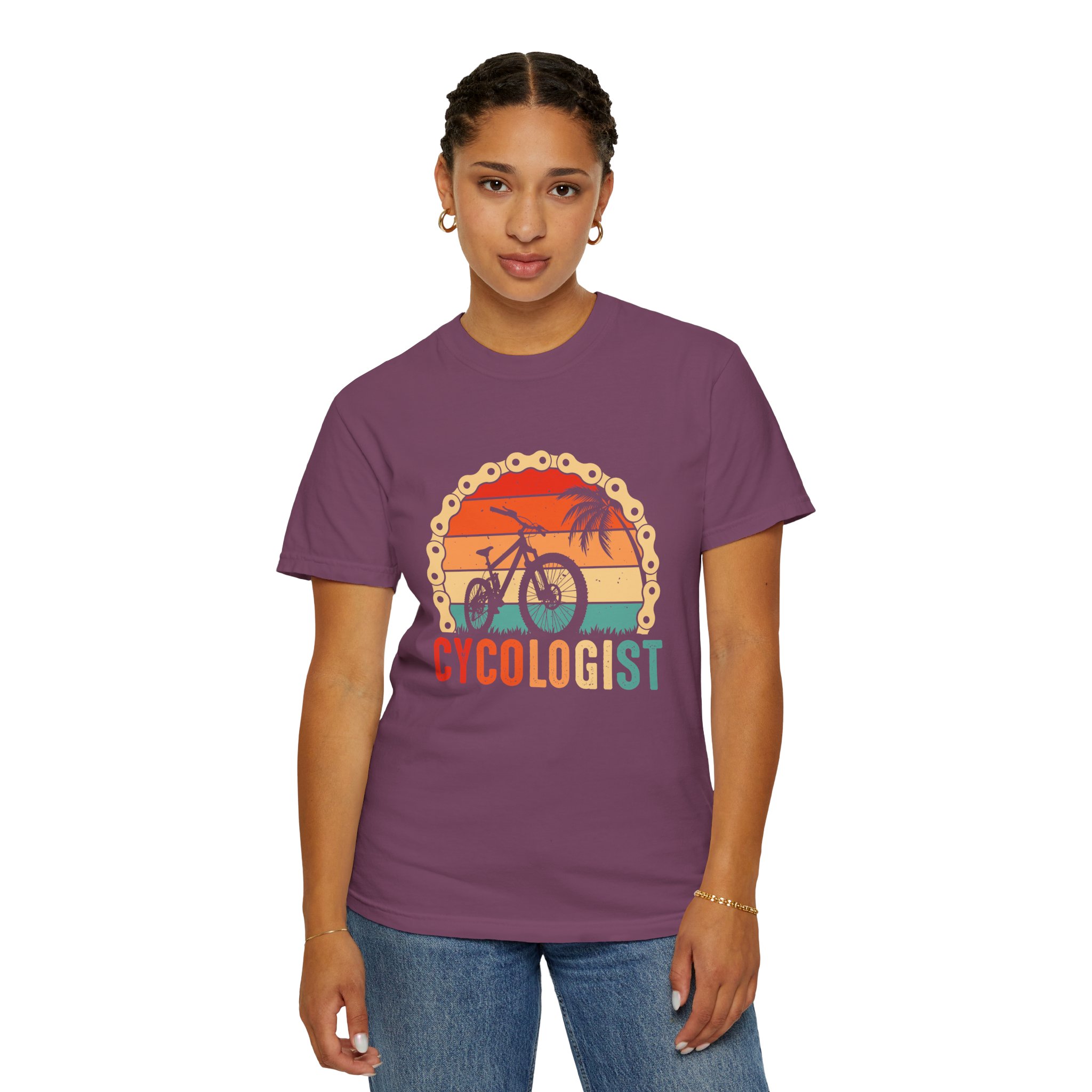 Cyclologist Garment-Dyed T-Shirt, Perfect Gift for Cyclists, Casual Wear, Outdoor Enthusiasts, Summer Apparel, Bike Lover Gift. - Image 52