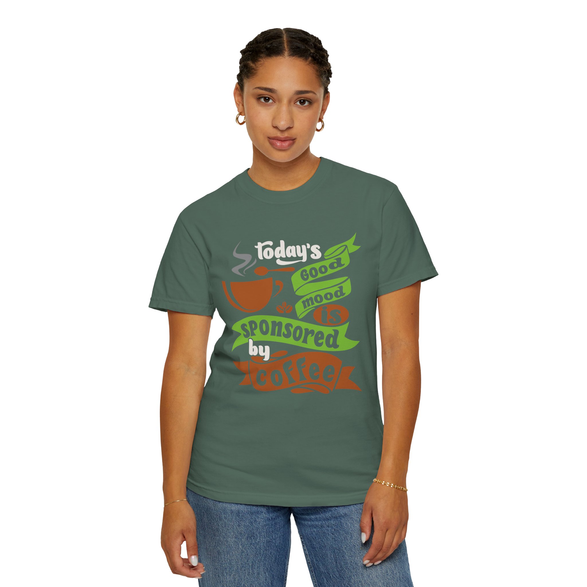 b2 - 1.12 - Today’s Good Mood Sponsored by Coffee T-Shirt – Positive Coffee Lover Graphic Tee for Happy Vibes & Daily Energy. - Image 12