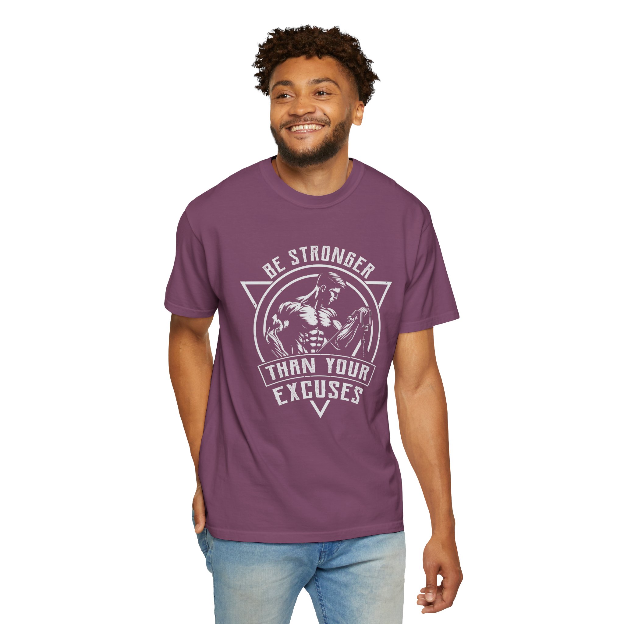 b2 - 6.15a - Be Stronger Than Your Excuses T-Shirt – Motivational Gym Graphic Tee for Discipline, Strength & No-Excuses Mindset. - Image 46