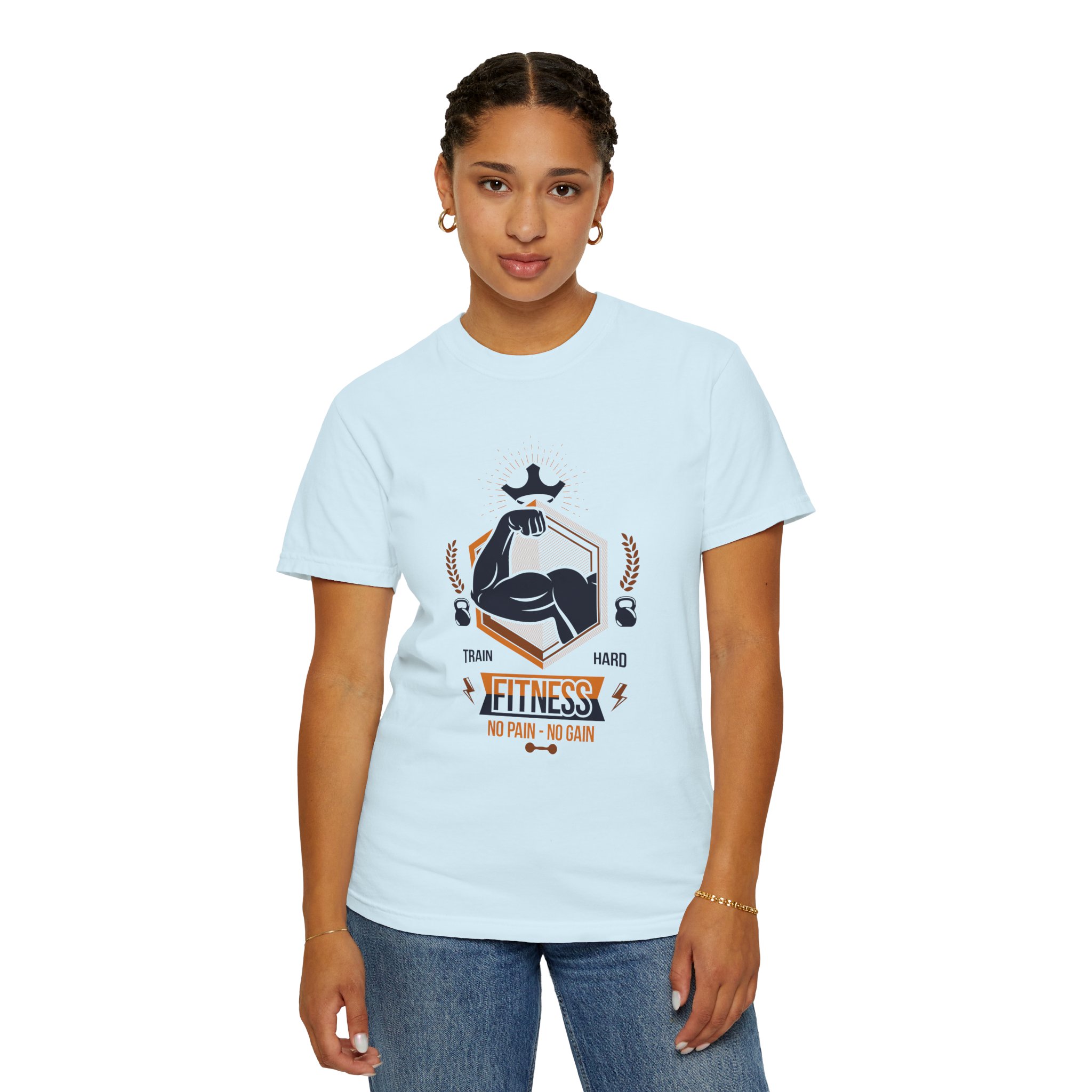 Fitness Gym T-Shirt — "Train Hard, No Pain No Gain" Workout Tee. - Image 36