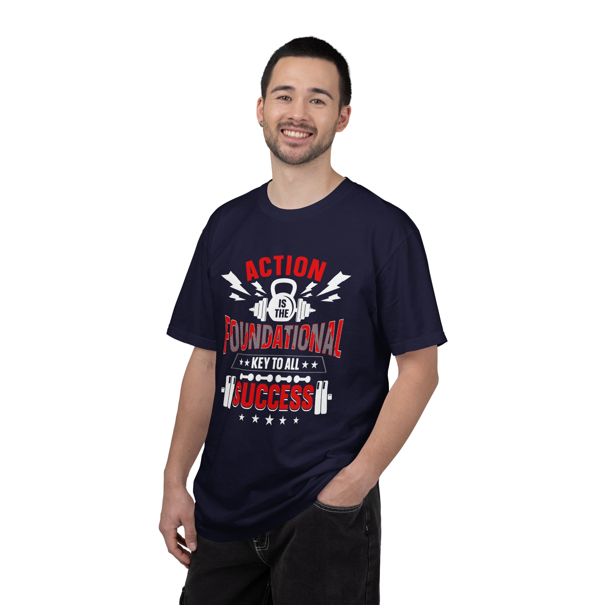 Action Is the Foundational Key to All Success T-Shirt – Motivational Fitness Graphic Tee for Discipline, Drive & Achievement. - Image 26