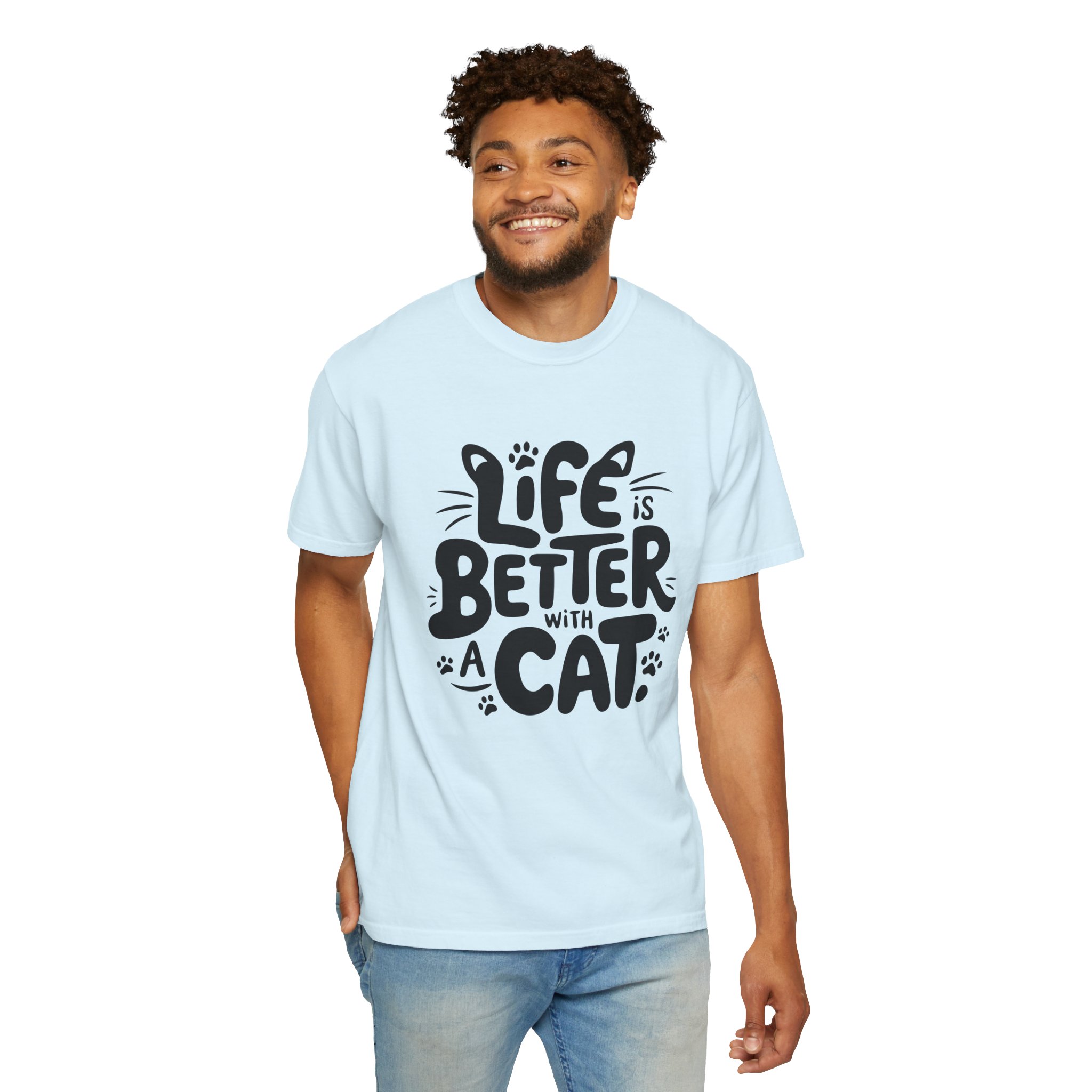 Life is Better with a Cat Unisex Tee, Cat Lover Gift, Animal T-Shirt, Cute Cat Shirt, Casual Wear for Cat Moms, Fun Pet Apparel. - Image 30