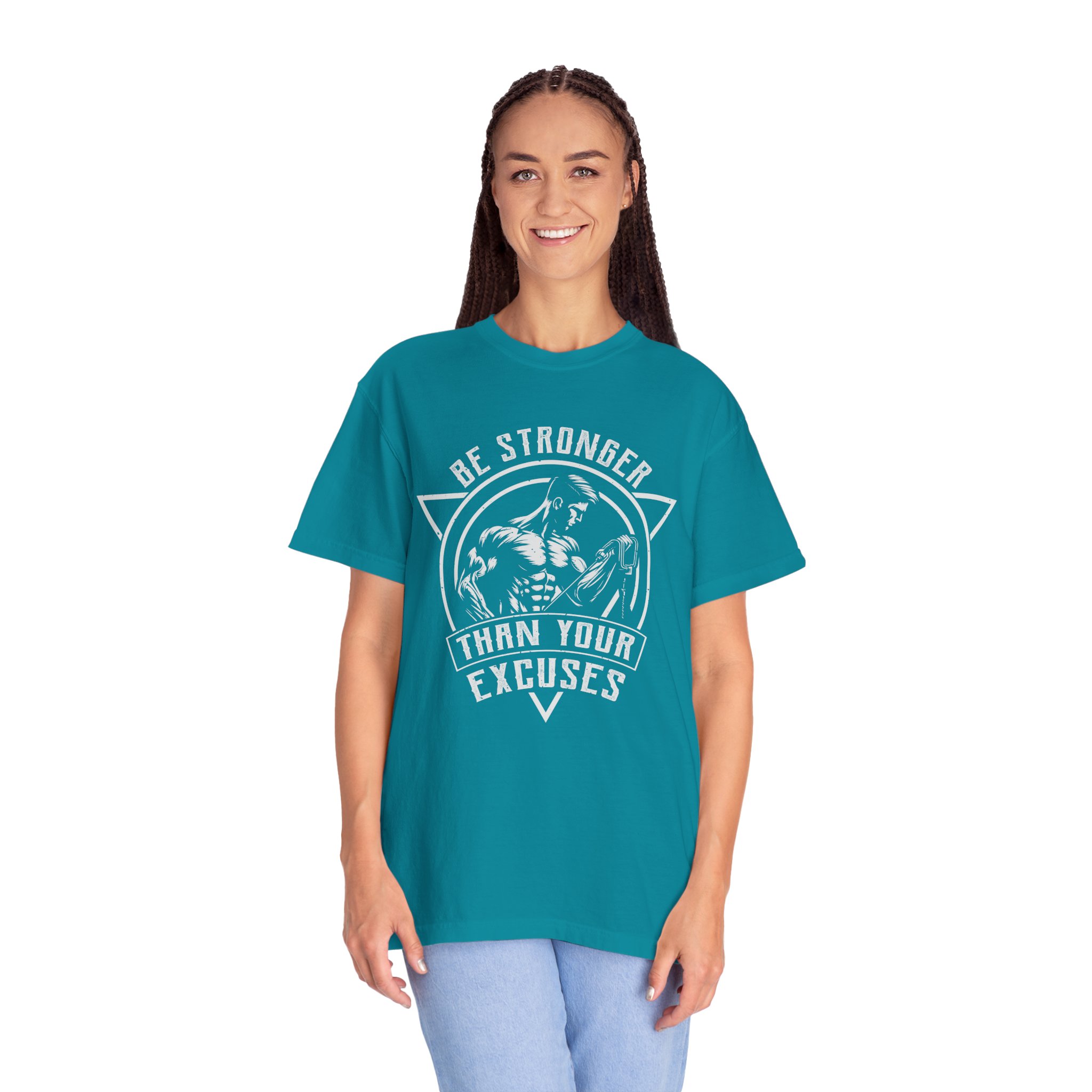 b2 - 6.15a - Be Stronger Than Your Excuses T-Shirt – Motivational Gym Graphic Tee for Discipline, Strength & No-Excuses Mindset. - Image 19