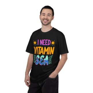Funny summer quote t-shirt - Beachy Vibes - I Need Vitamin Sea - Image 2