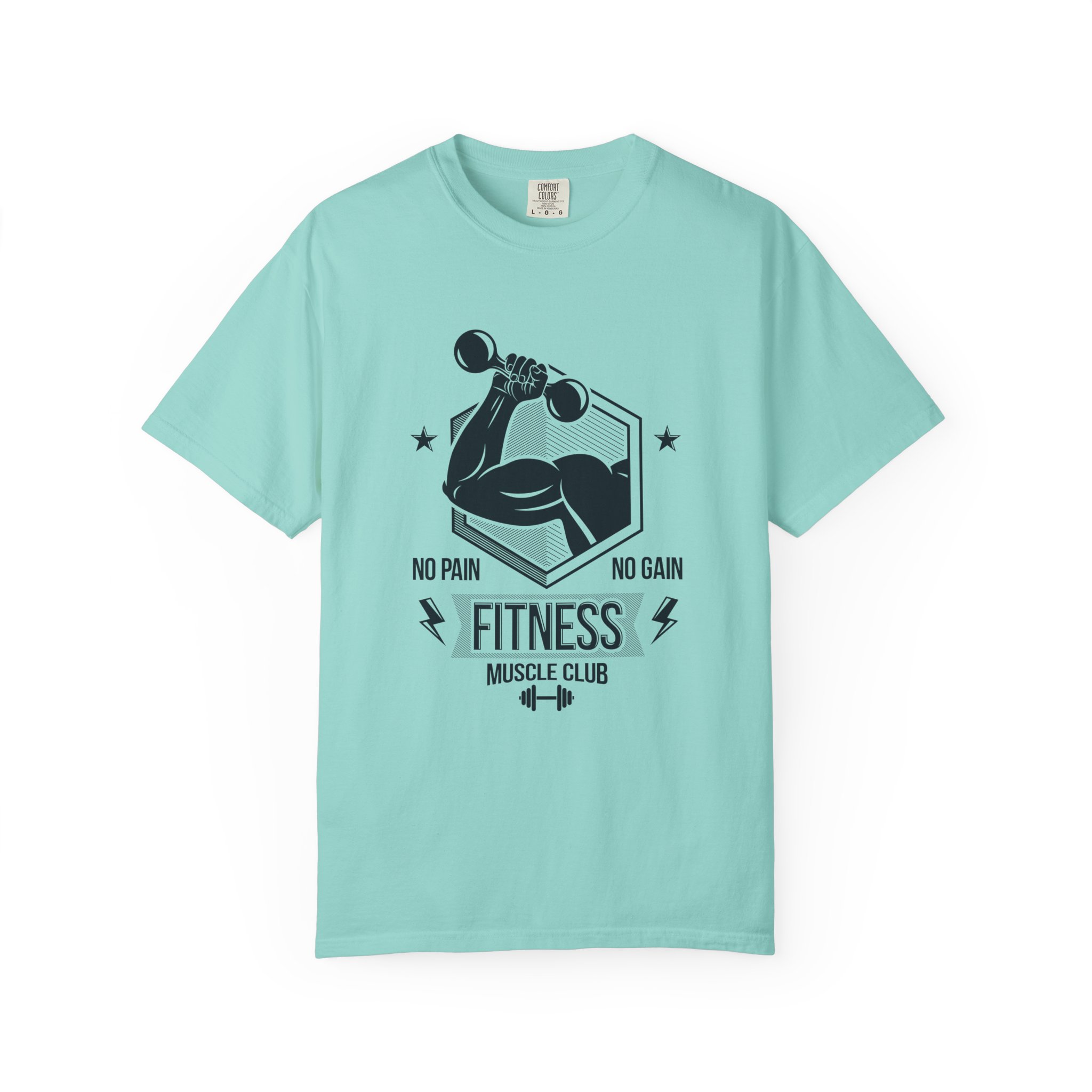 Fitness Muscle Club T‑Shirt — "No Pain No Gain" Gym Workout Tee.