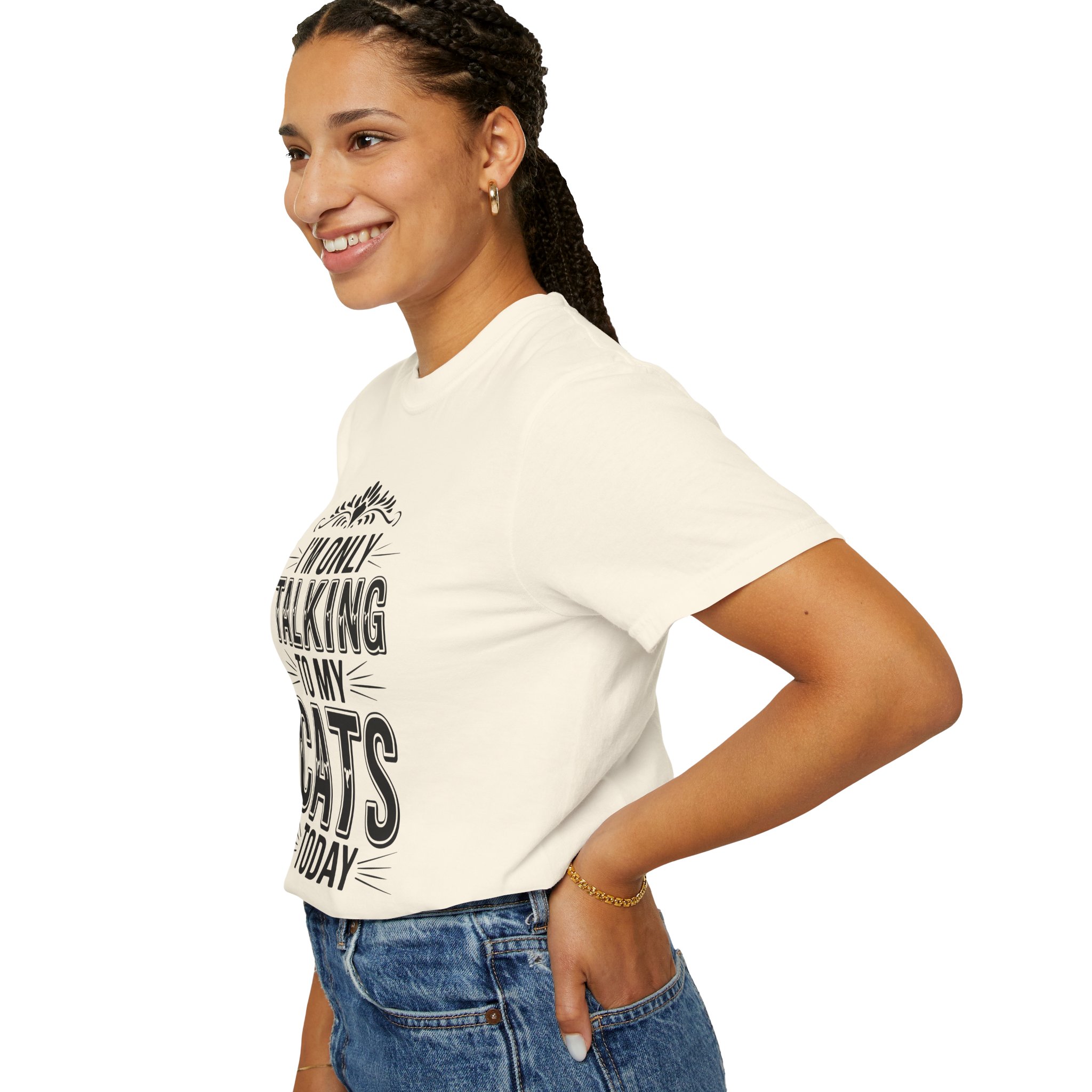 b2 - 5.6 - I’m Only Talking to My Cats Today T-Shirt – Funny Cat Lover Graphic Tee for Introvert Vibes & Cozy Pet Lover Style. - Image 21