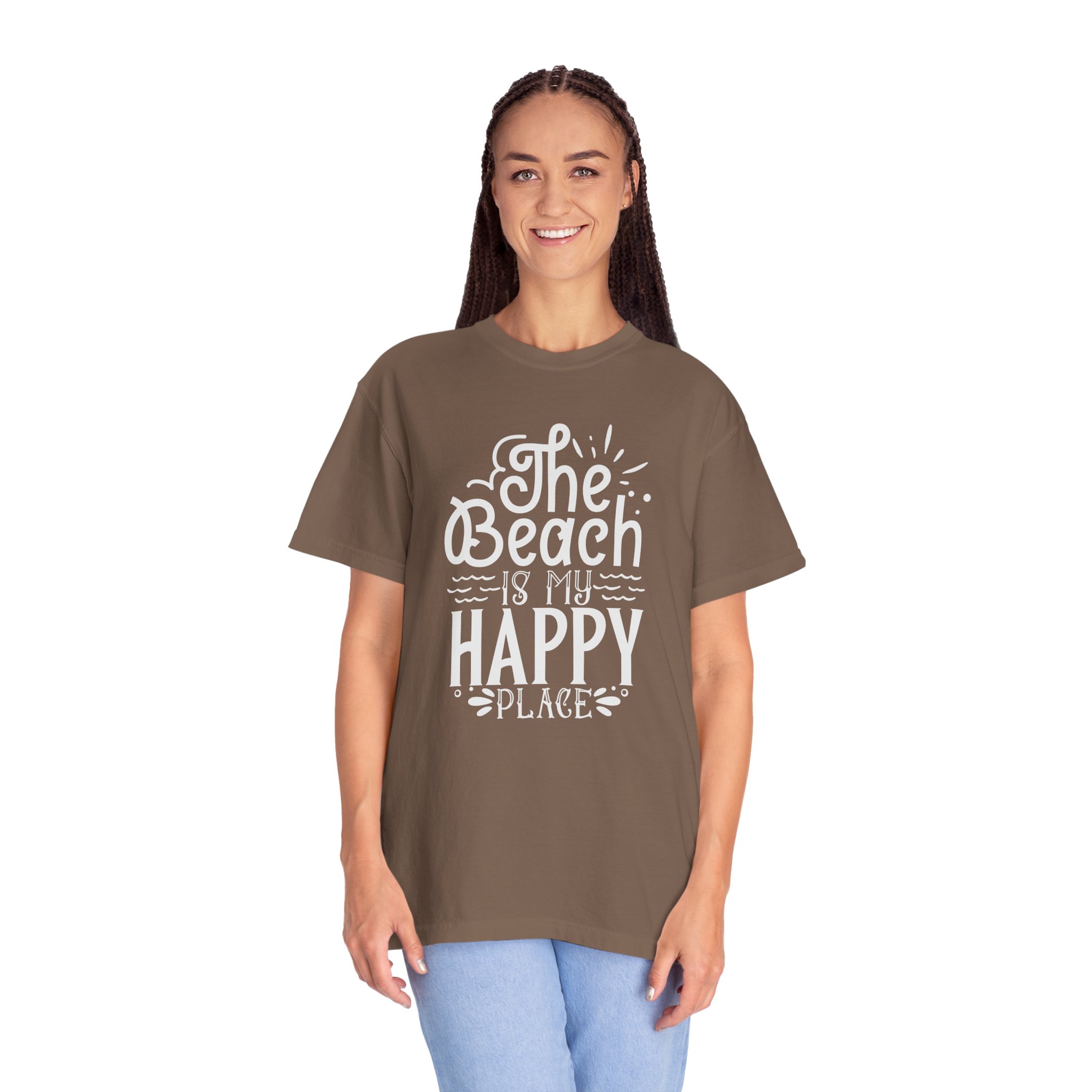 C - 13.6 - Beach-Themed Garment-Dyed T-Shirt, Perfect for Summertime, Vacation Wear, Casual Outings, Gifts for Sunshine Lovers. - Image 19