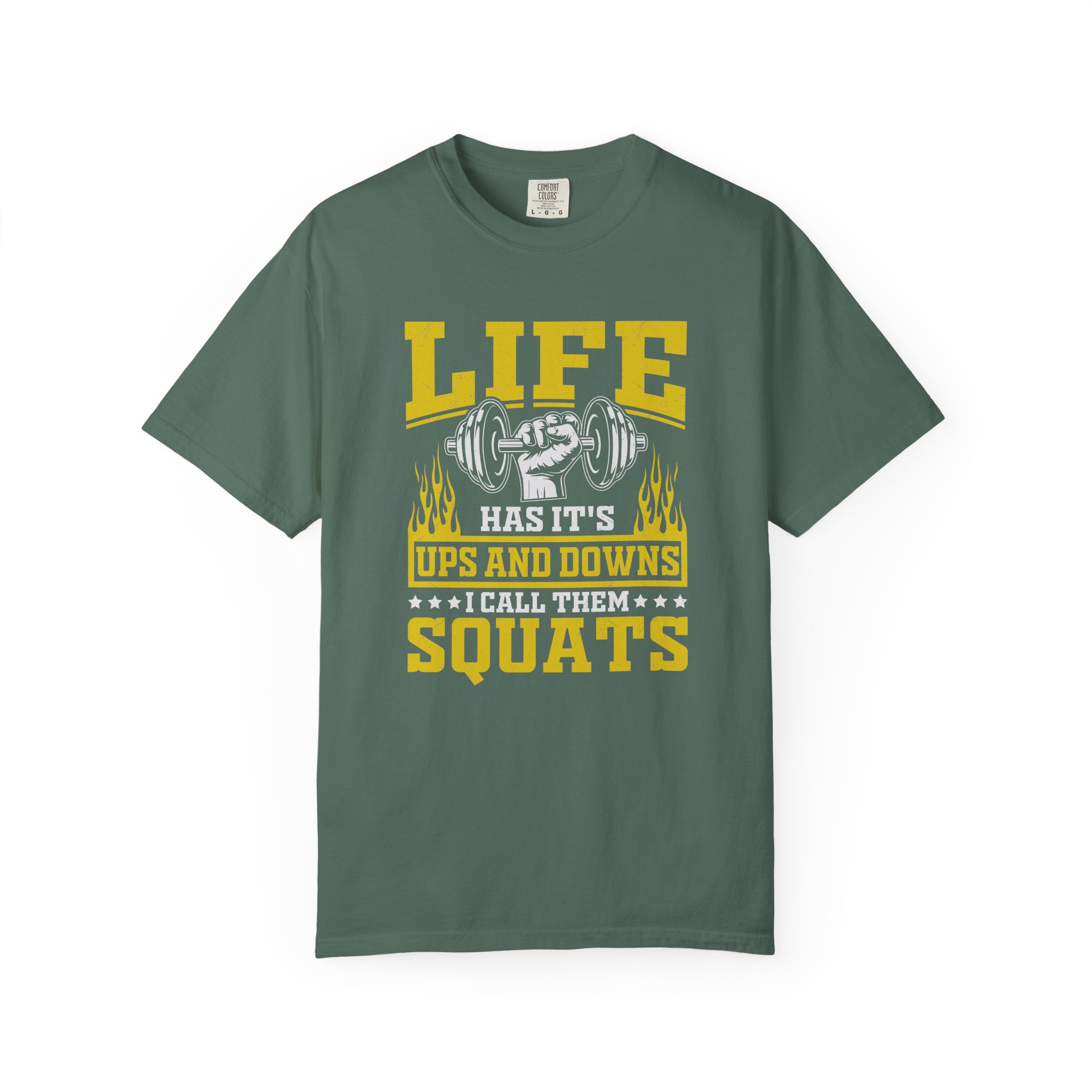 b2 - 6.10 - Life Has Its Ups and Downs I Call Them Squats T-Shirt – Funny Gym Graphic Tee for Fitness Humor & Leg Day Motivation. - Image 17