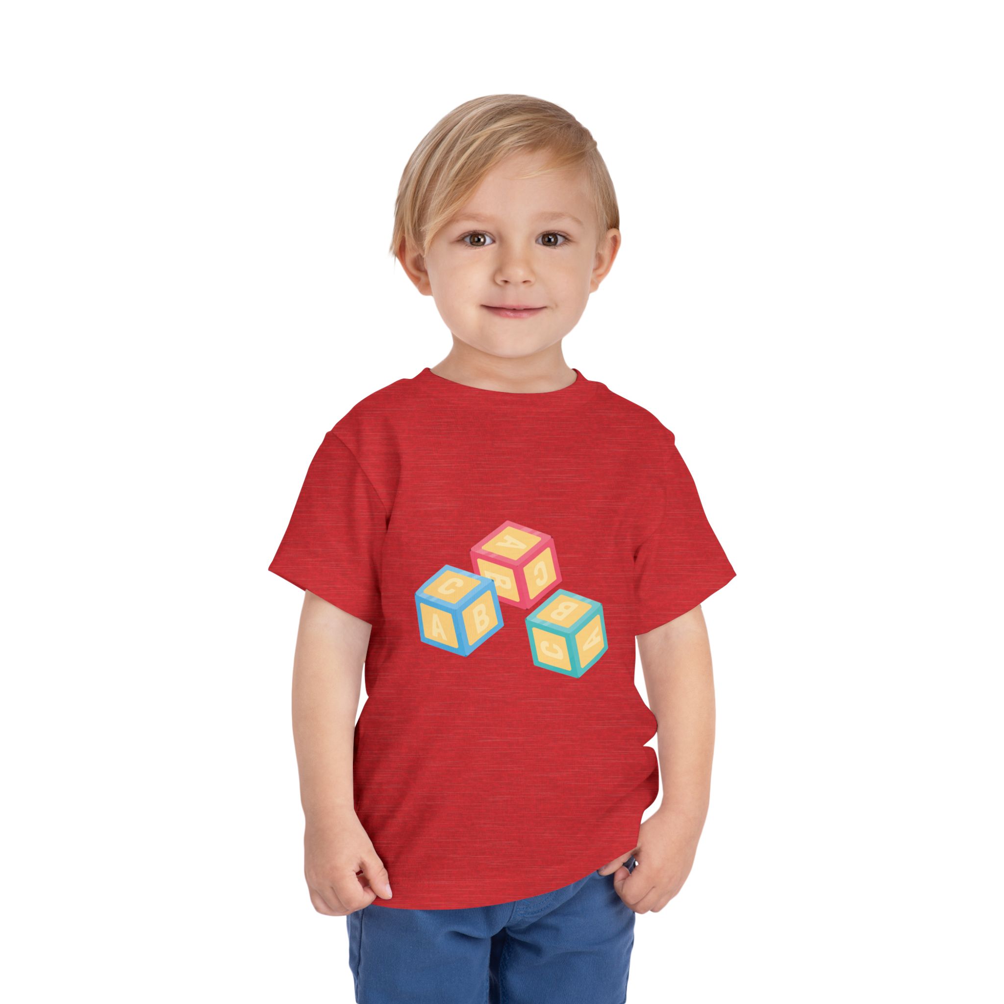 Colorful Toy Blocks Toddler T-Shirt – Cute Kids Graphic Tee for Boys & Girls, Baby Shower Gift. - Image 27