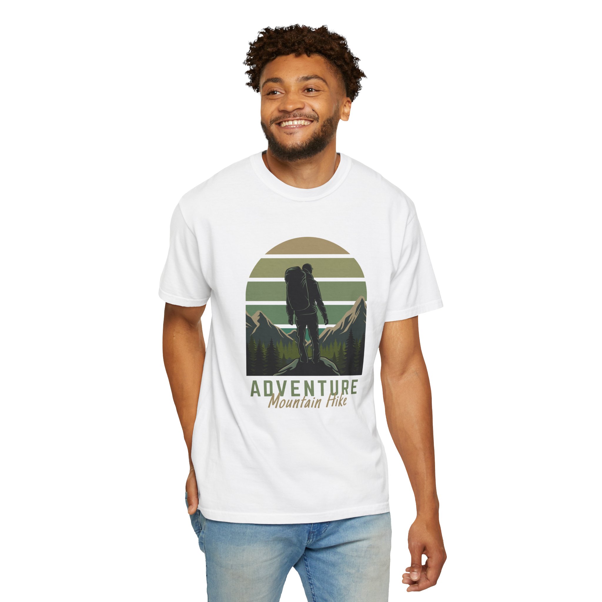 Adventure Mountain Hike T-Shirt | Unisex Garment-Dyed Tee | Nature Lover Gift | Outdoor Adventure Apparel | Hiking Outfit. - Image 6