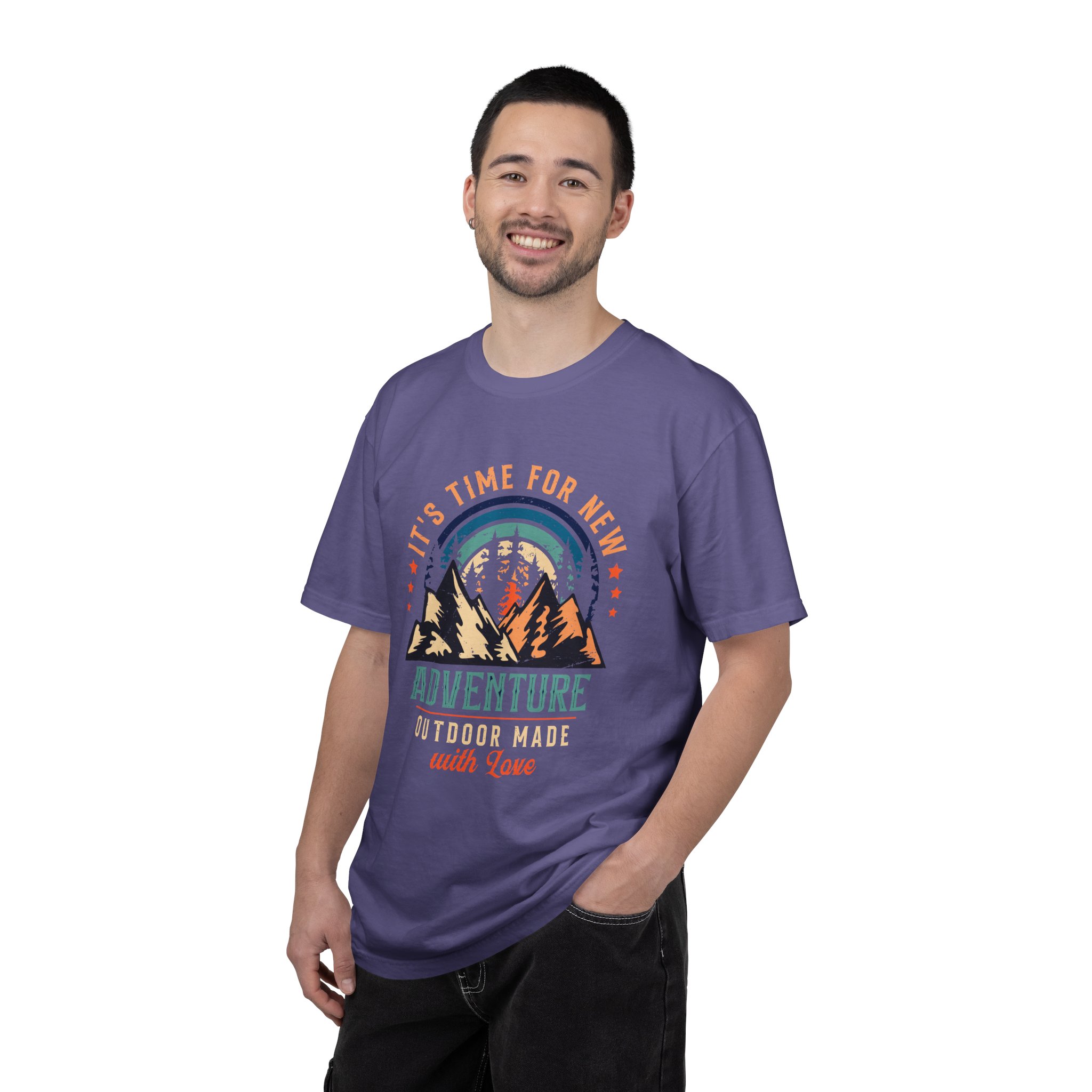 Adventure Awaits Unisex Garment-Dyed T-shirt, Perfect for Outdoor Lovers, Casual Wear, Vacation, Gifts for Adventurers. - Image 34