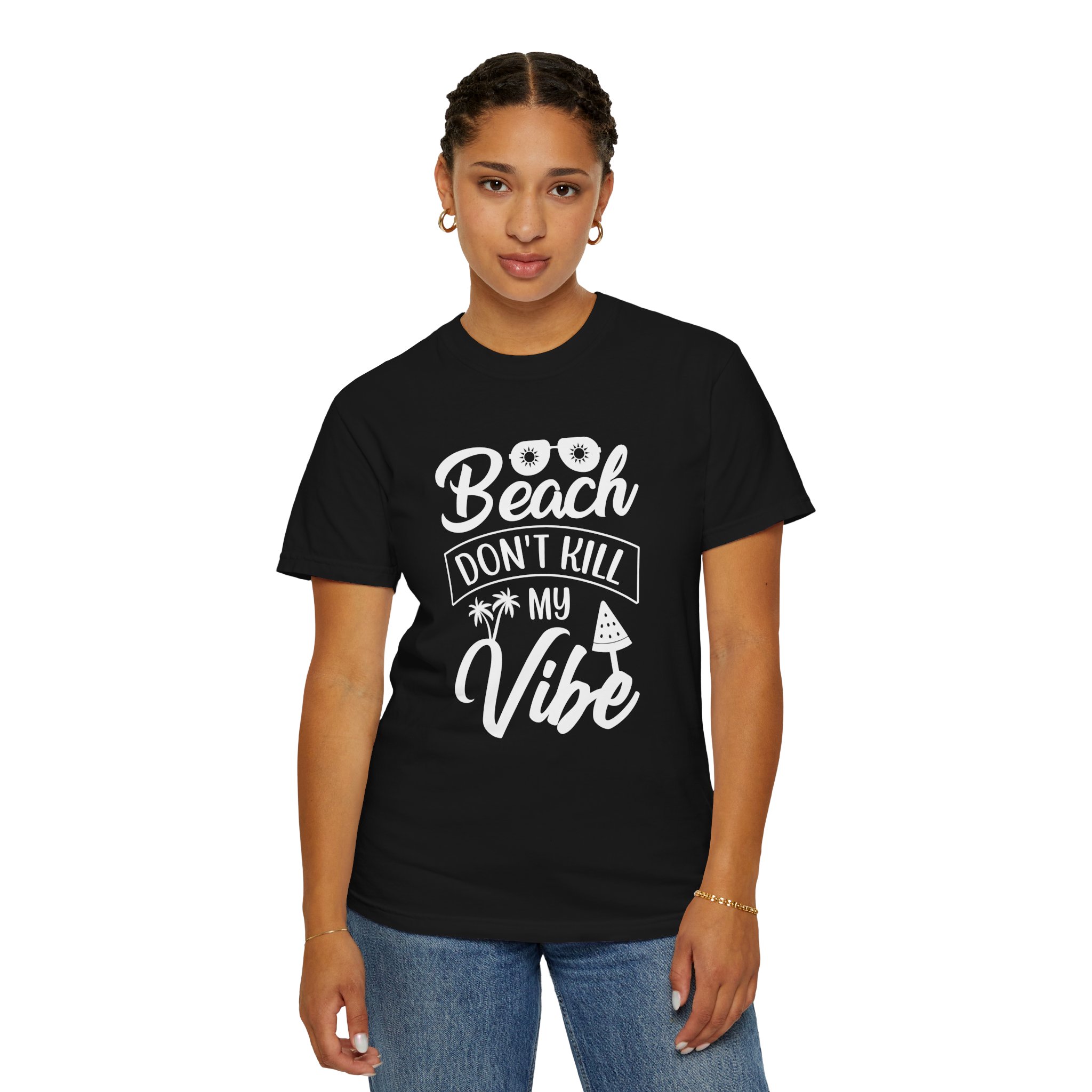 C - 13.10 - Beach Vibe Garment-Dyed T-Shirt | Summer Tee, Vacation Wear, Casual Style, Ocean Lover Gift, Beach Party Apparel. - Image 36