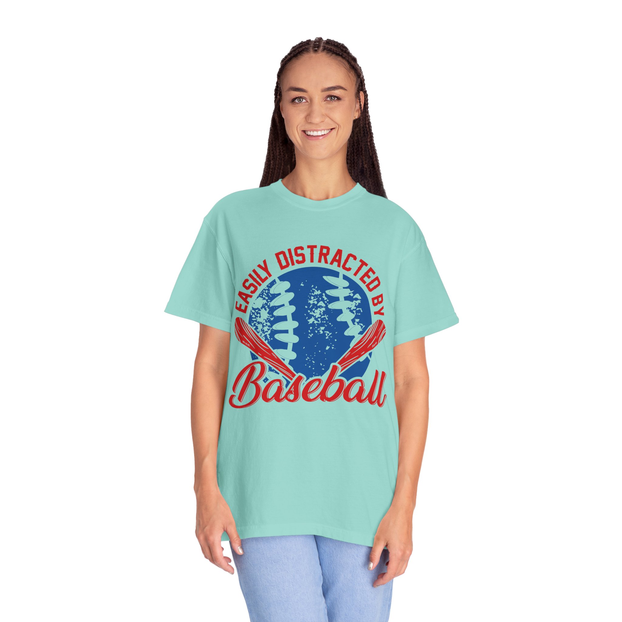 Unisex Baseball T-Shirt - Easily Distracted by Baseball, Sporty Tee, Gift for Baseball Lovers, Summer Wear, Casual Apparel. - Image 27