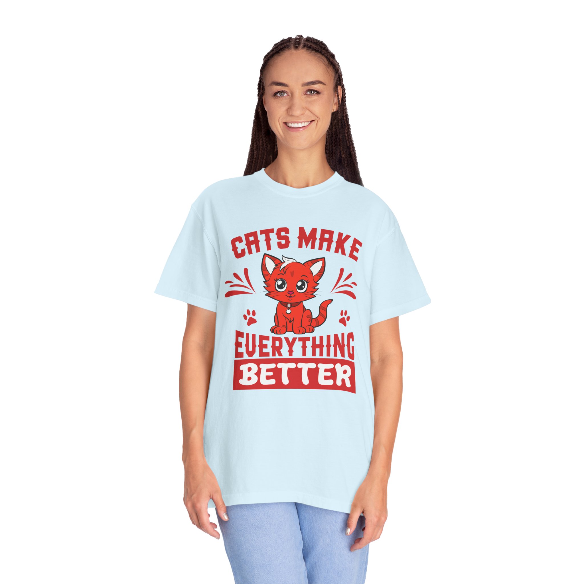 Cats Make Everything Better T-Shirt — Cute Red Kitten Graphic Tee for Cat Lovers, - Image 35