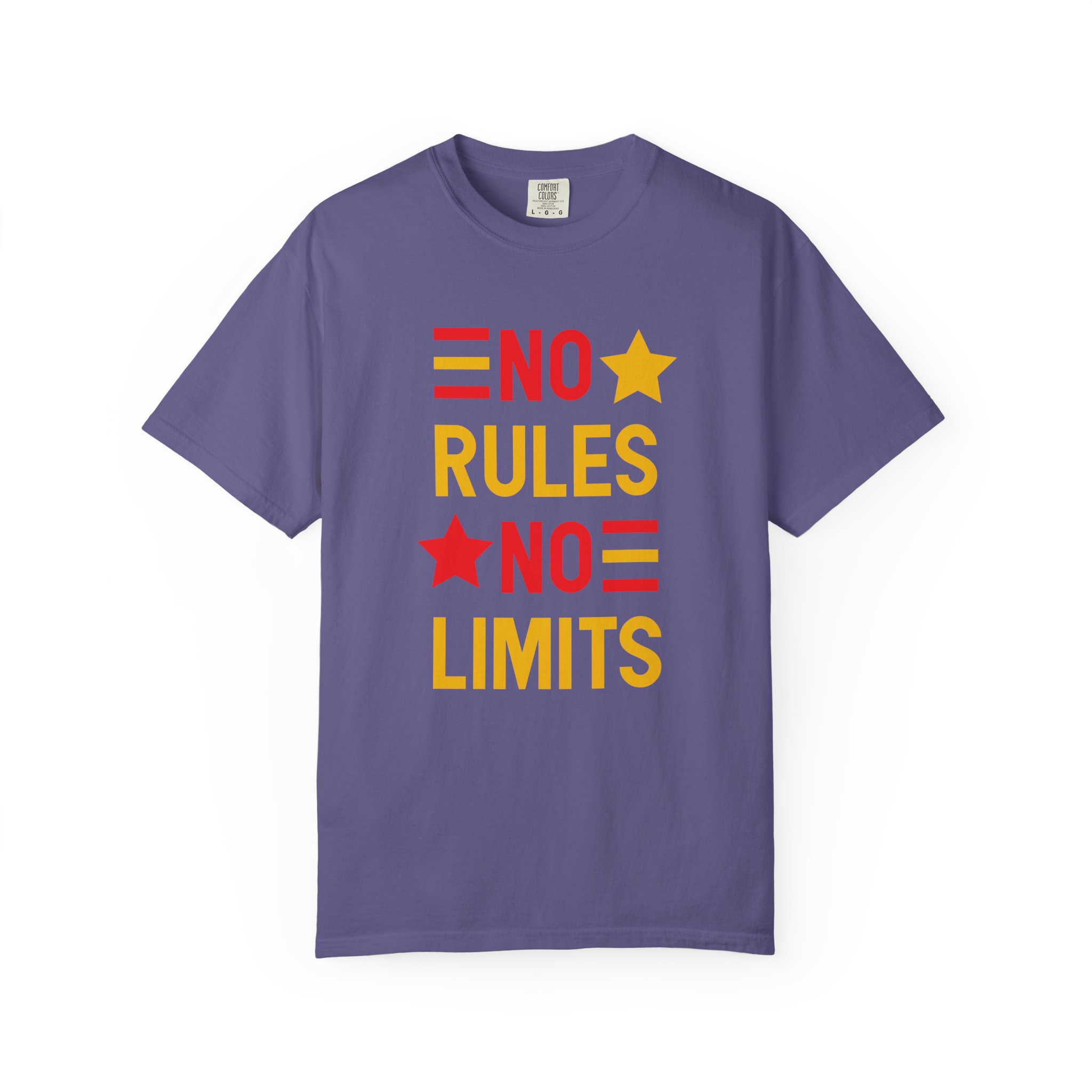 No Rules No Limits Graphic T-Shirt – Bold Retro Star Typography Tee for Streetwear Lovers & Trendy Style. - Image 41