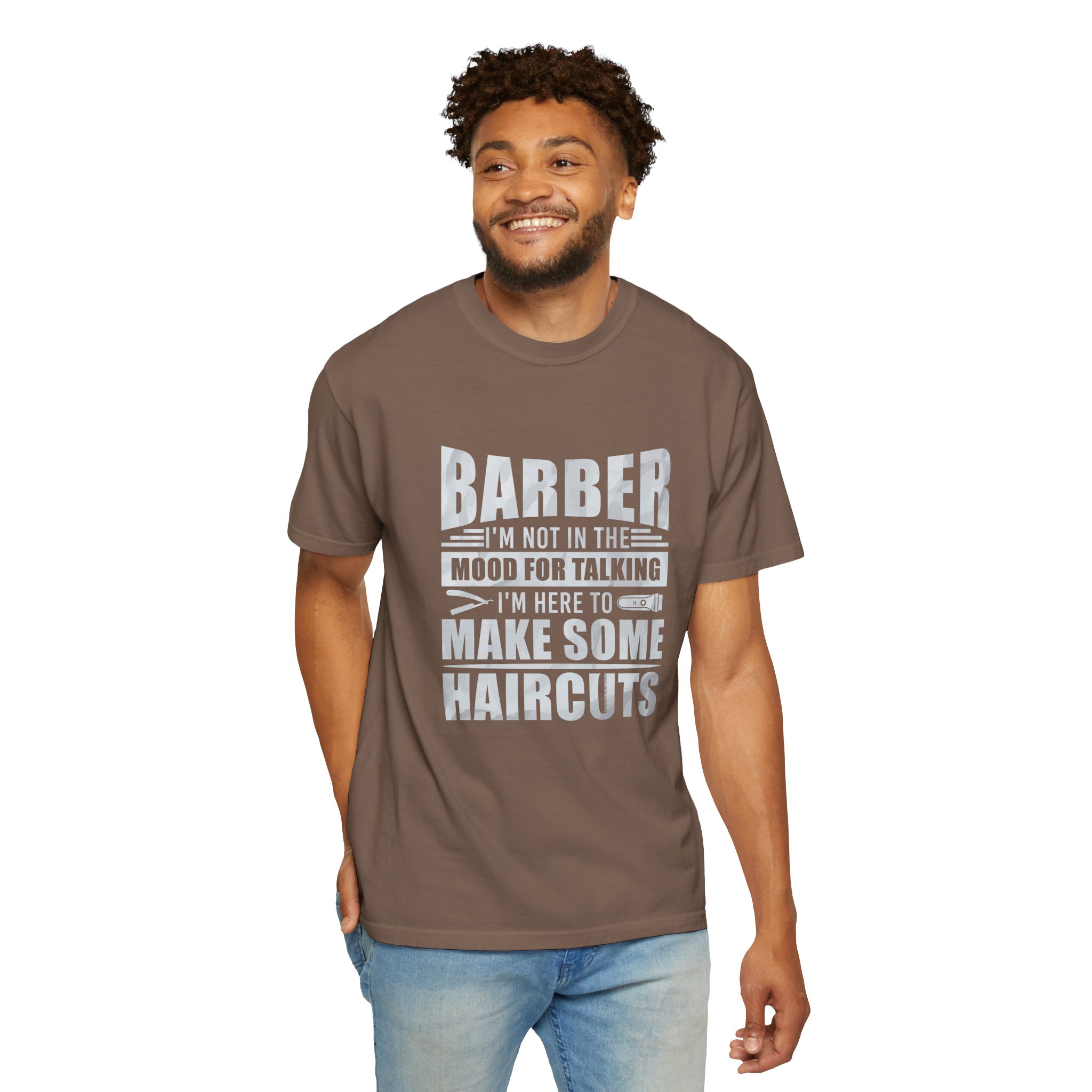 Barber Quote T-Shirt - I'm Not in the Mood for Talking, Barber Gift, Unisex Tee, Hairdresser Apparel, Funny Shirt. - Image 14