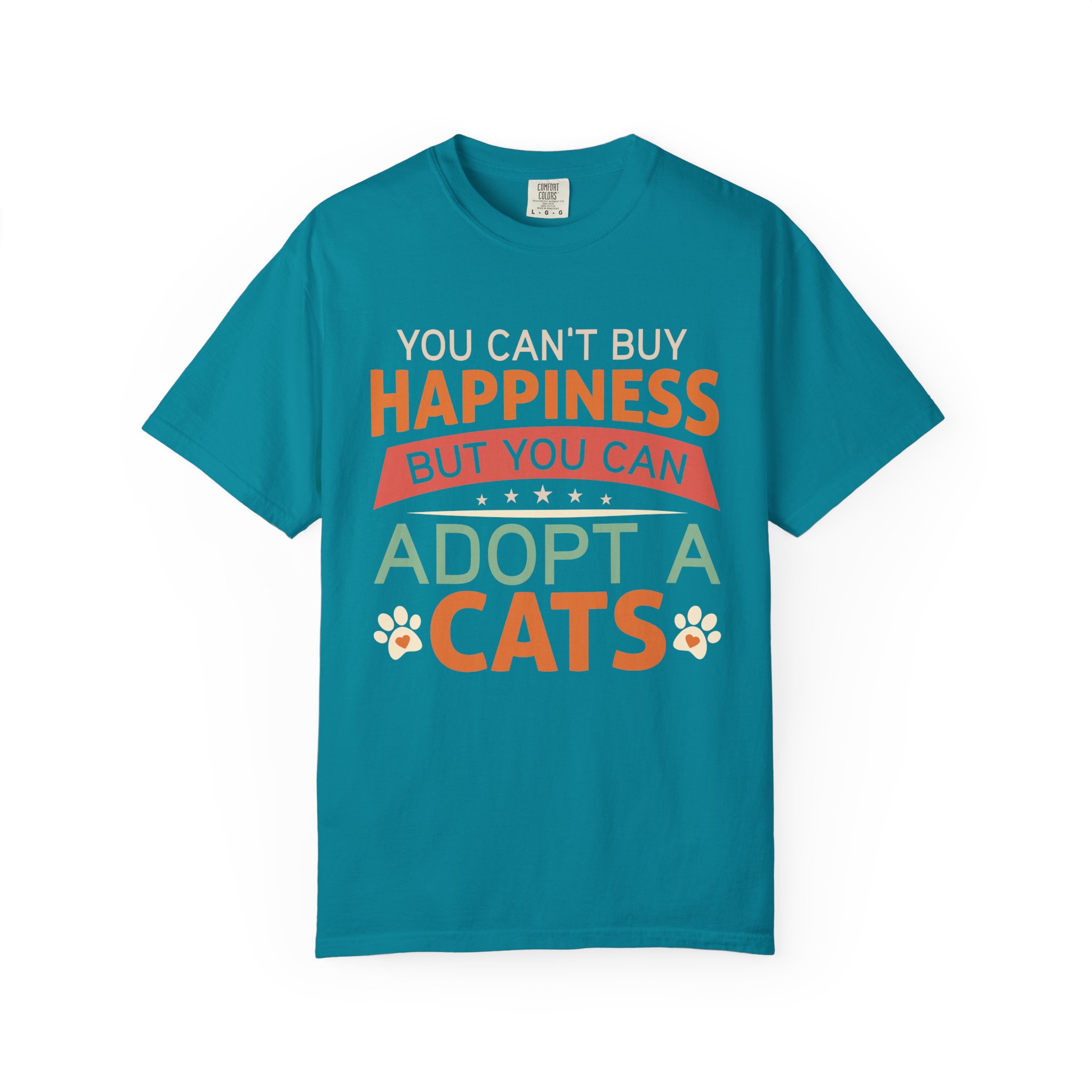 b2 - 5.16 - You Can’t Buy Happiness But You Can Adopt a Cat T-Shirt – Rescue Cat Lover Graphic Tee for Adoption Awareness & Heartwarming Pet Vibes. - Image 17
