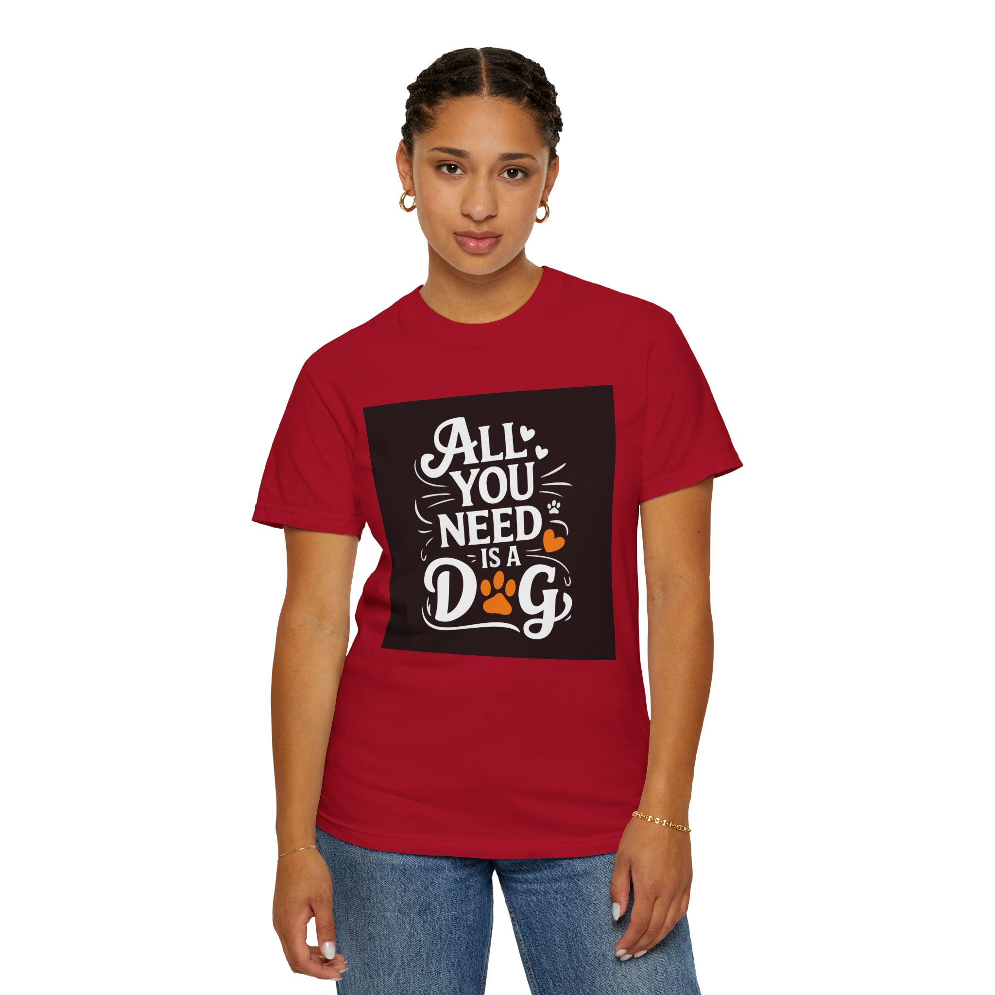 Dog Lover's Unisex Garment-Dyed T-Shirt | All You Need Is a Dog, Pet Owner Gift, Dog Mom Shirt, Animal Lover Tee, Cute Pet Apparel. - Image 52