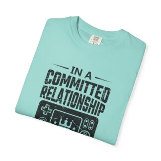 Funny gamer Tshirt for Console Players - Committed to My Controller Unisex Tee - Image 39