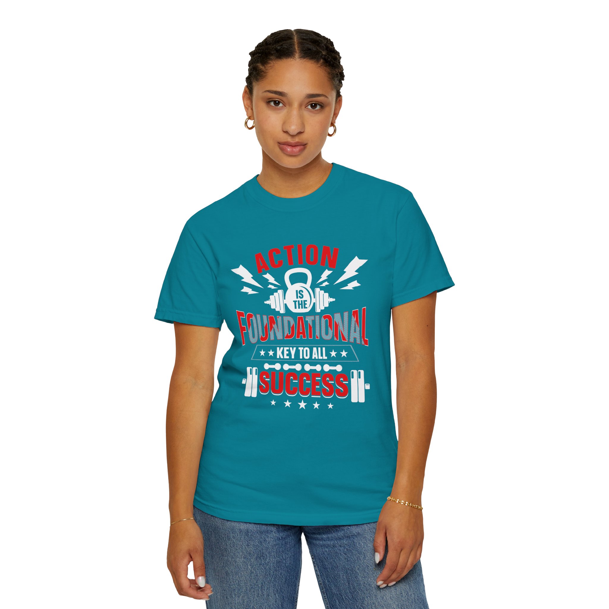 Action Is the Foundational Key to All Success T-Shirt – Motivational Fitness Graphic Tee for Discipline, Drive & Achievement. - Image 20