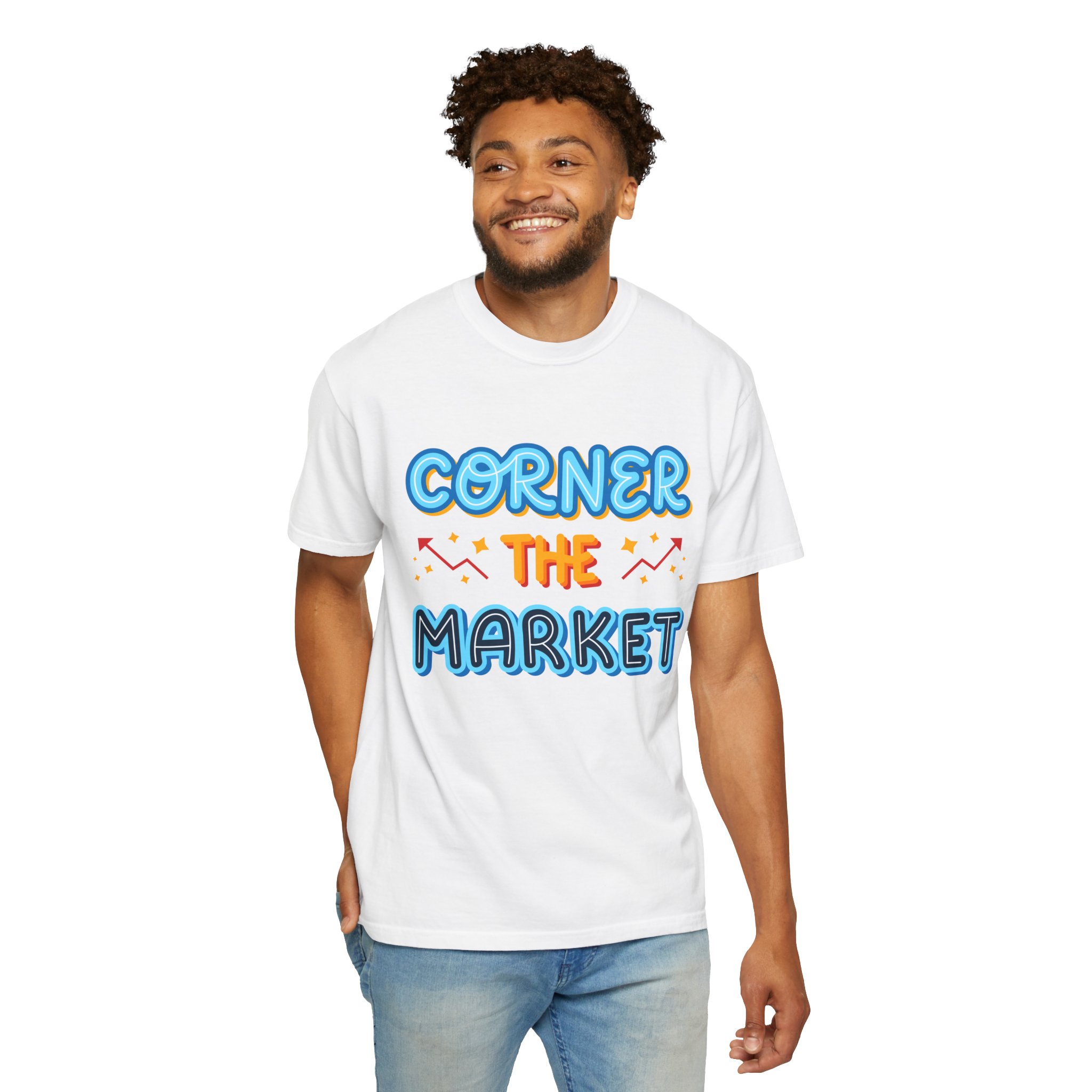 b2 - 2.8c - Corner the Market T-Shirt – Retro Neon Graphic Tee for Ambition, Hustle & Bold Business Vibes. - Image 14