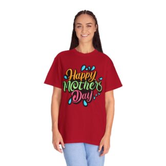 Happy Mother’s Day Colorful Hand-Lettered T-Shirt – Cute Mom Gift Graphic Tee, Celebration Wear & Gift Giving. - Image 3