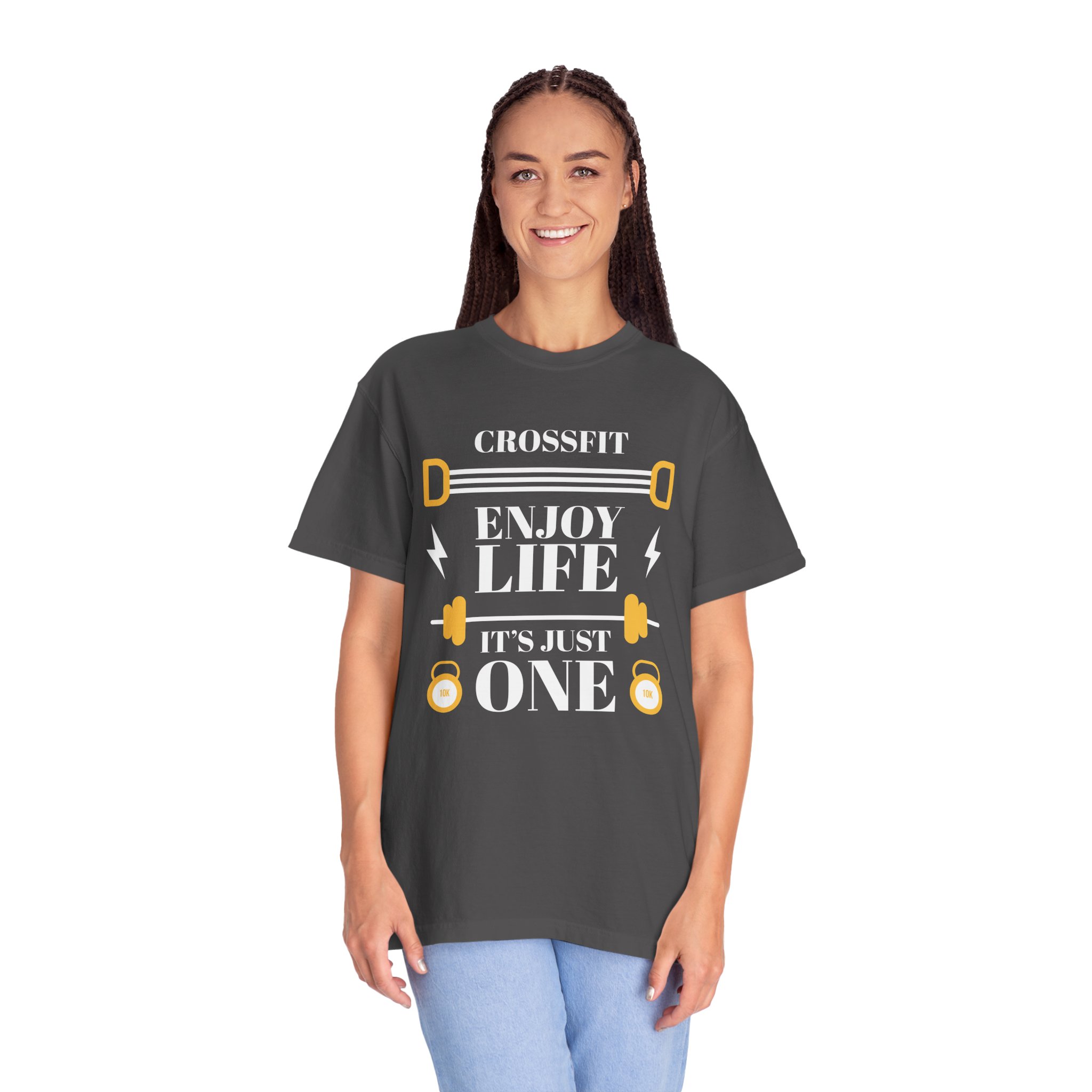 CrossFit Motivational T-Shirt, Unisex Workout Tee, Gym Apparel, Fitness Gift, Enjoy Life It's Just One. - Image 27