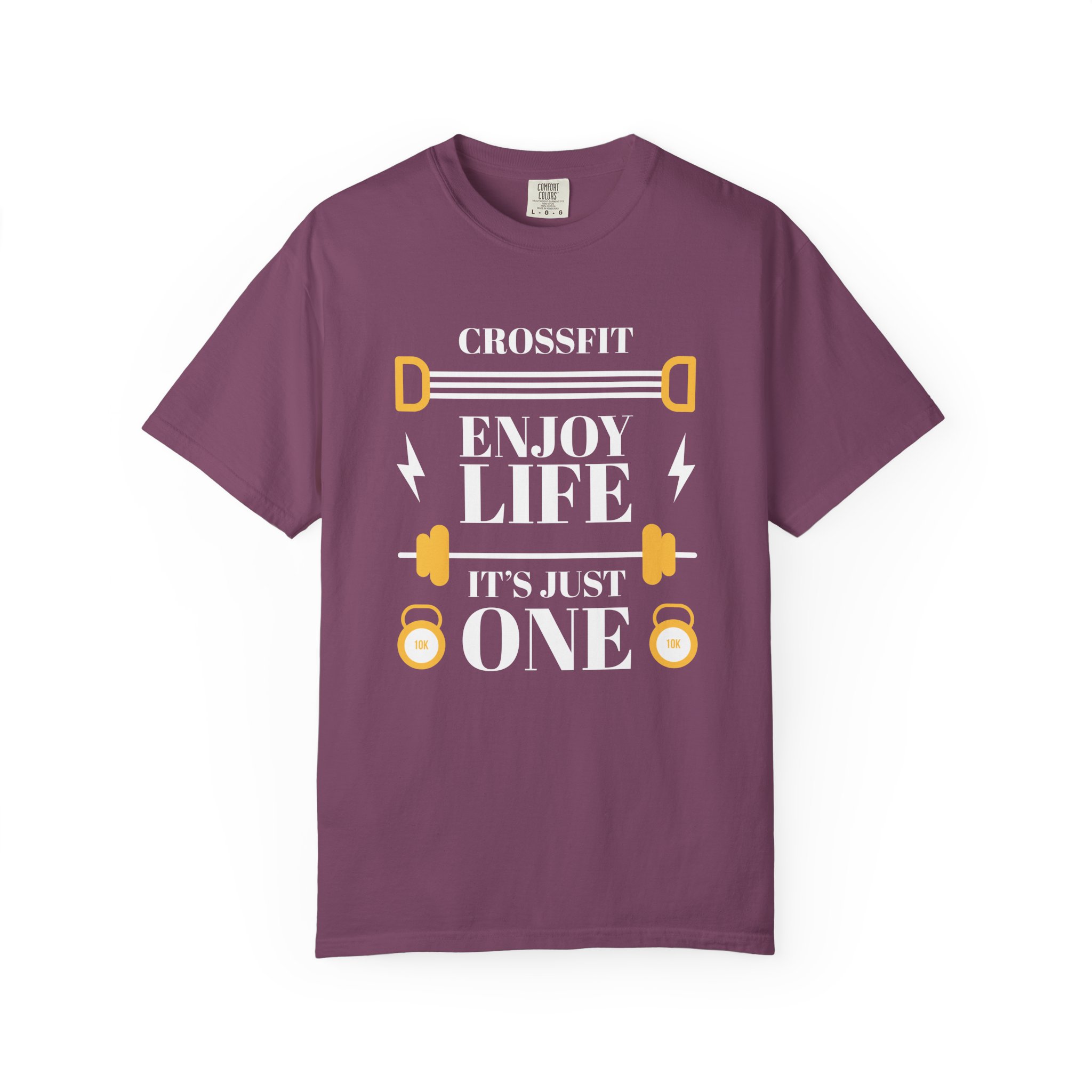 CrossFit Motivational T-Shirt, Unisex Workout Tee, Gym Apparel, Fitness Gift, Enjoy Life It's Just One. - Image 41