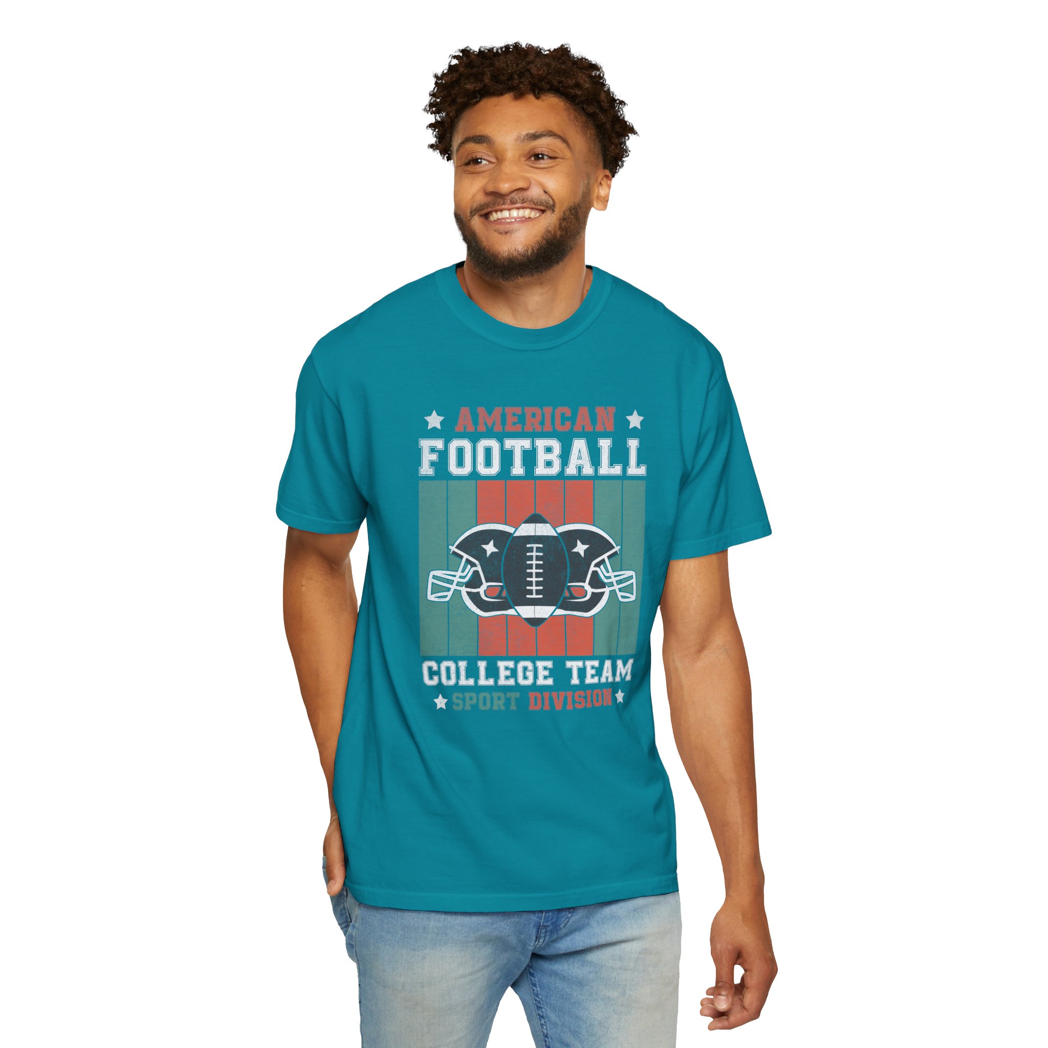 C - 16.16 - American Football College Team Unisex Garment-Dyed T-Shirt, Sports Fan Tee, Game Day Shirt, Gift for Football Lovers. - Image 22