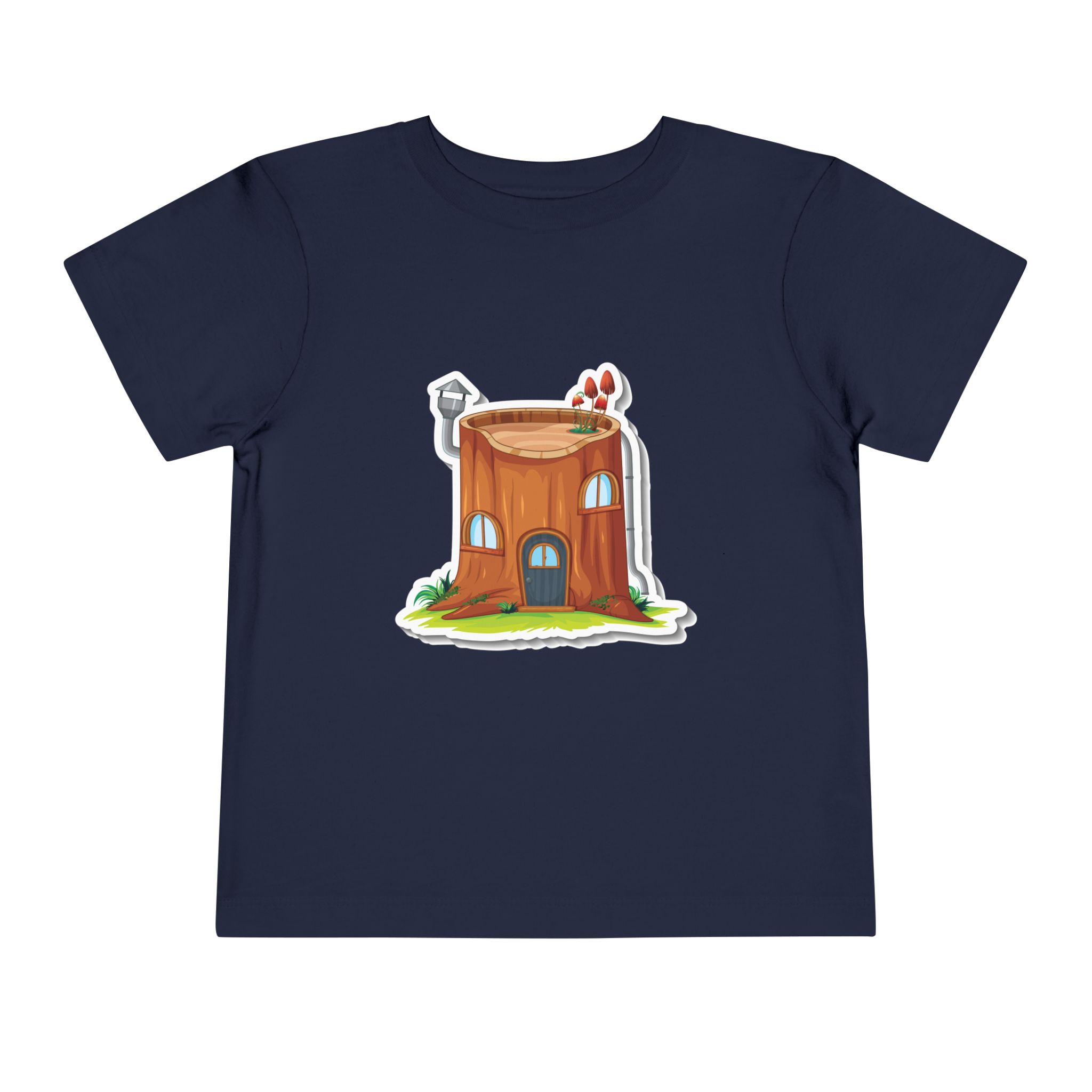 Cozy Tree Stump House Toddler T-Shirt – Cute Forest Cottage Graphic Tee for Kids, Boys & Girls. - Image 17