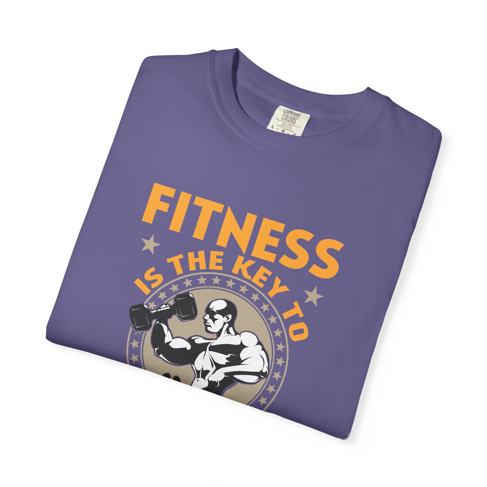Fitness Is the Key to Unlock Your Potential T-Shirt – Motivational Gym Graphic Tee for Athletes, Strength & Peak Performance. - Image 47