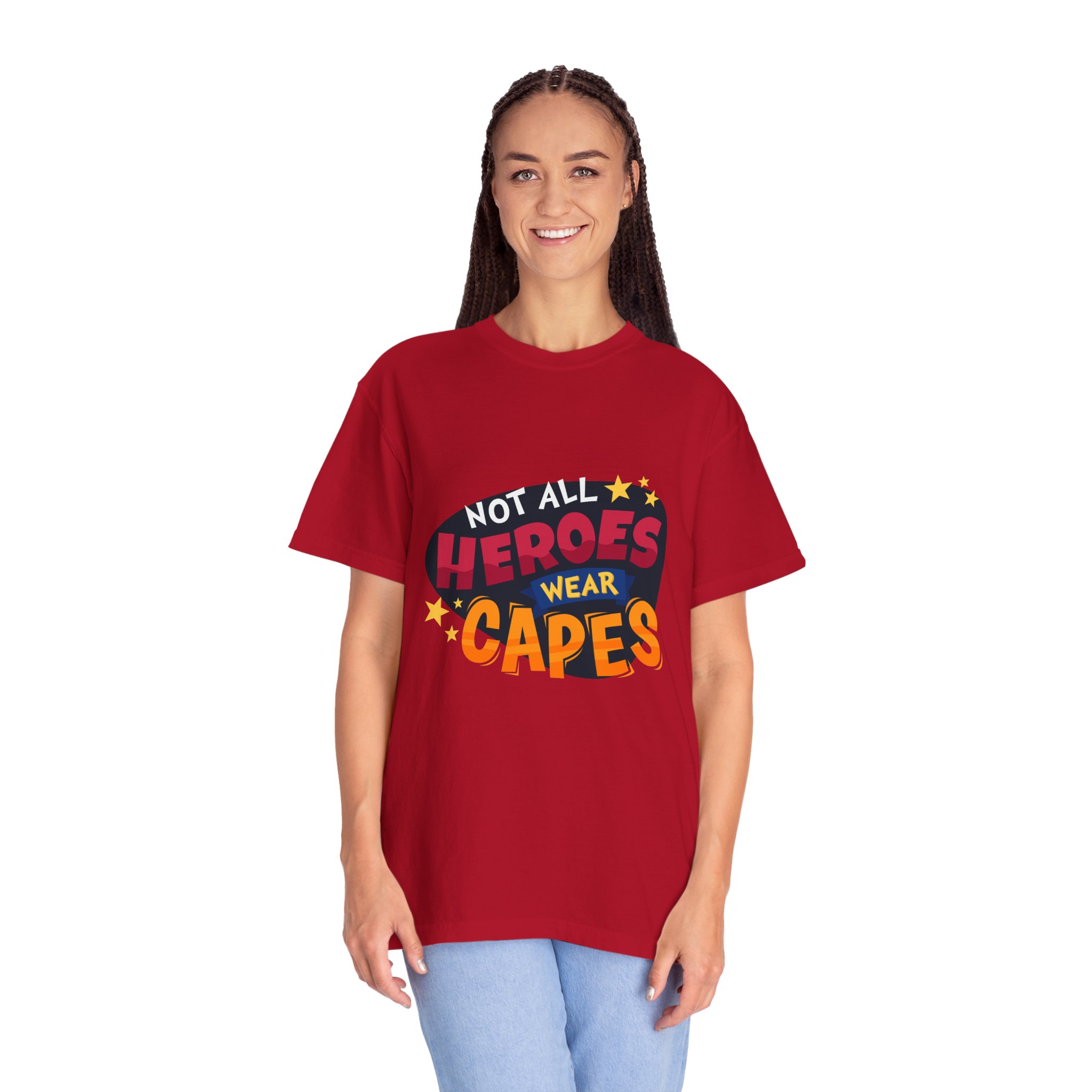 Heroic Message T-shirt for Everyday Wear, Unisex Gift, Casual Style, Great for Superhero Fans Tee. - Image 35