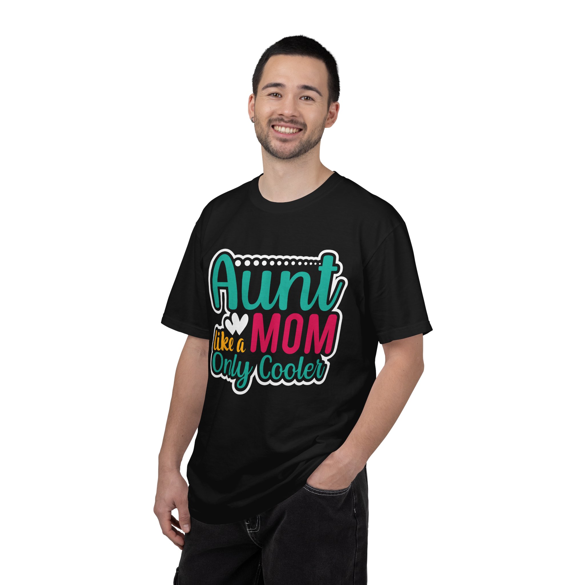 Aunt Like a Mom Unisex Garment-Dyed T-Shirt, Cool Aunt Gift, Family Reunion Tee, Mother's Day Shirt. - Image 2