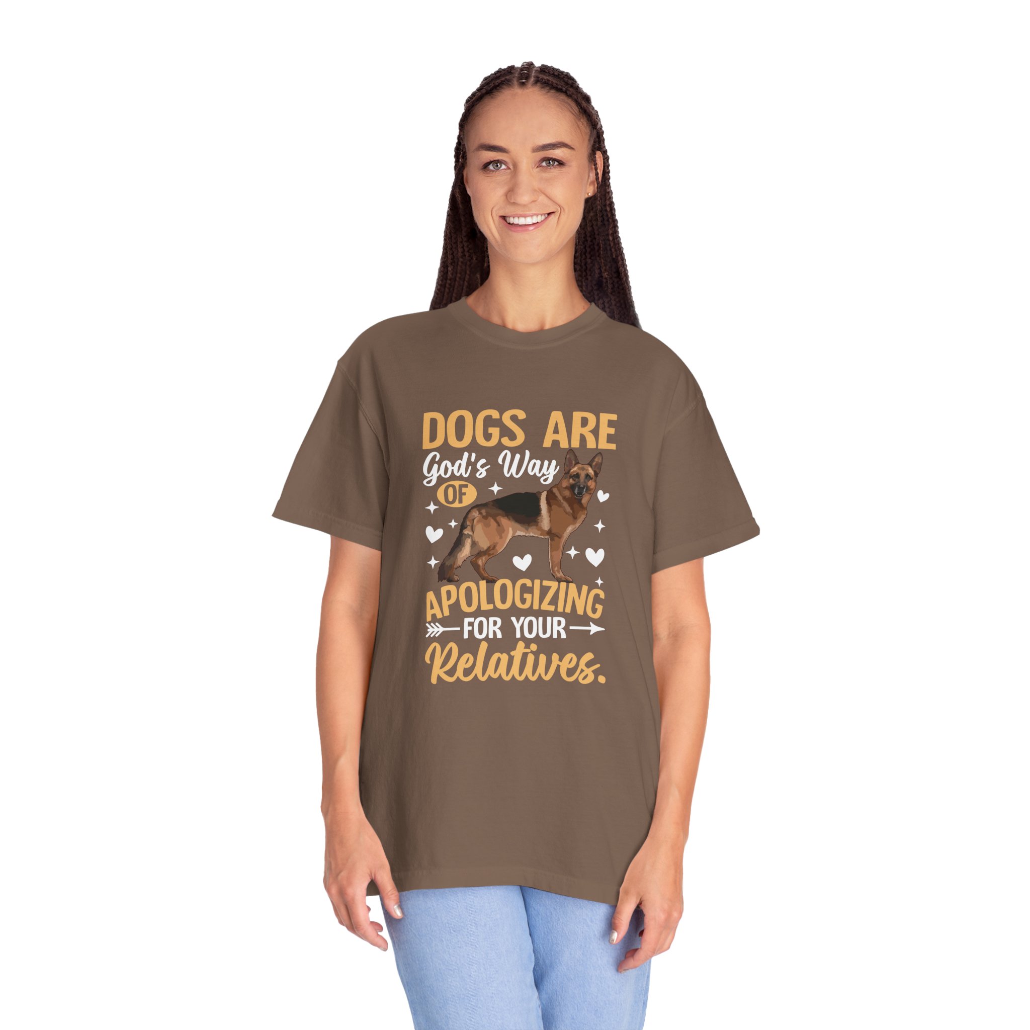 b2 - 4.1 - Dogs Are God’s Way of Apologizing for Your Relatives T-Shirt – Funny Dog Lover Graphic Tee for Humor, Pet Lovers & Playful Vibes. - Image 11