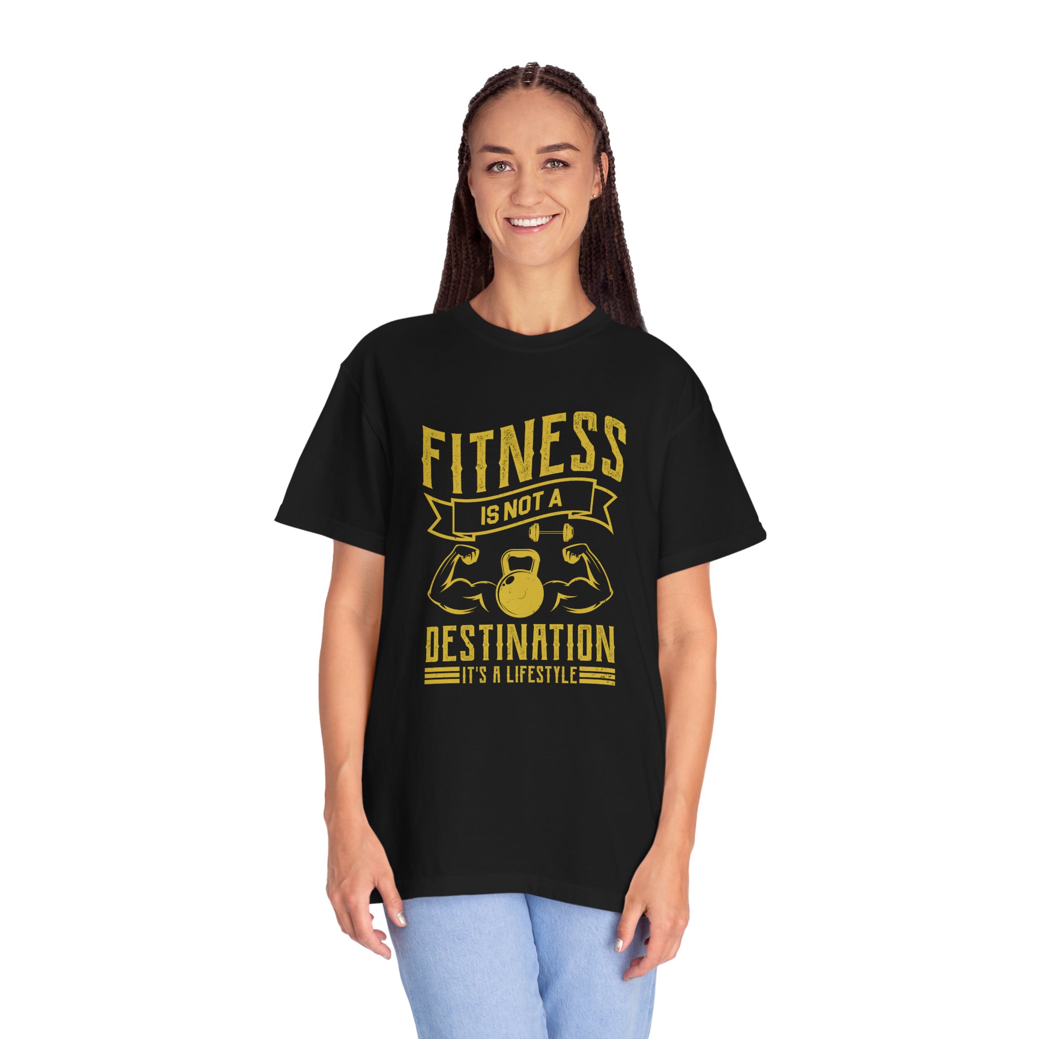 b2 - 6.1 - Fitness Is Not a Destination T-Shirt – Motivational Gym Graphic Tee with Kettlebell Design for Strength, Progress & Healthy Lifestyle. - Image 35