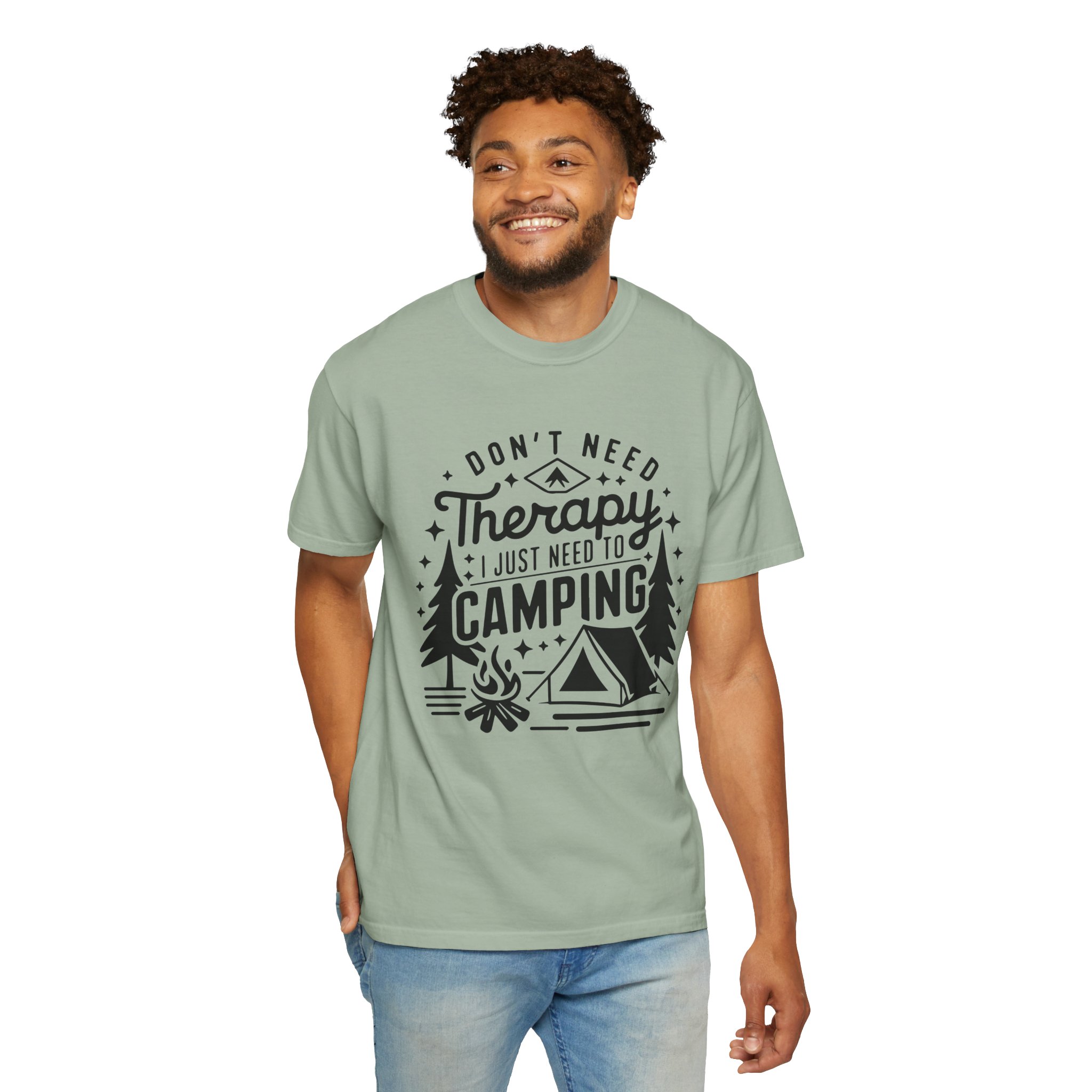 Camping Therapy T-Shirt | Unisex Garment-Dyed Tee for Outdoor Lovers, Perfect Gift for Campers, Nature Lovers, and Adventure Seekers. - Image 22