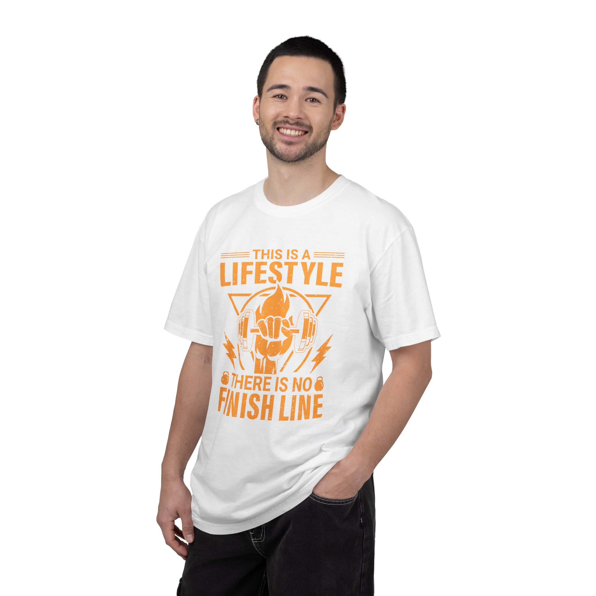 b2 - 6.15b - This Is a Lifestyle There Is No Finish Line T-Shirt – Motivational Running Graphic Tee for Endurance, Commitment & Active Living. - Image 10