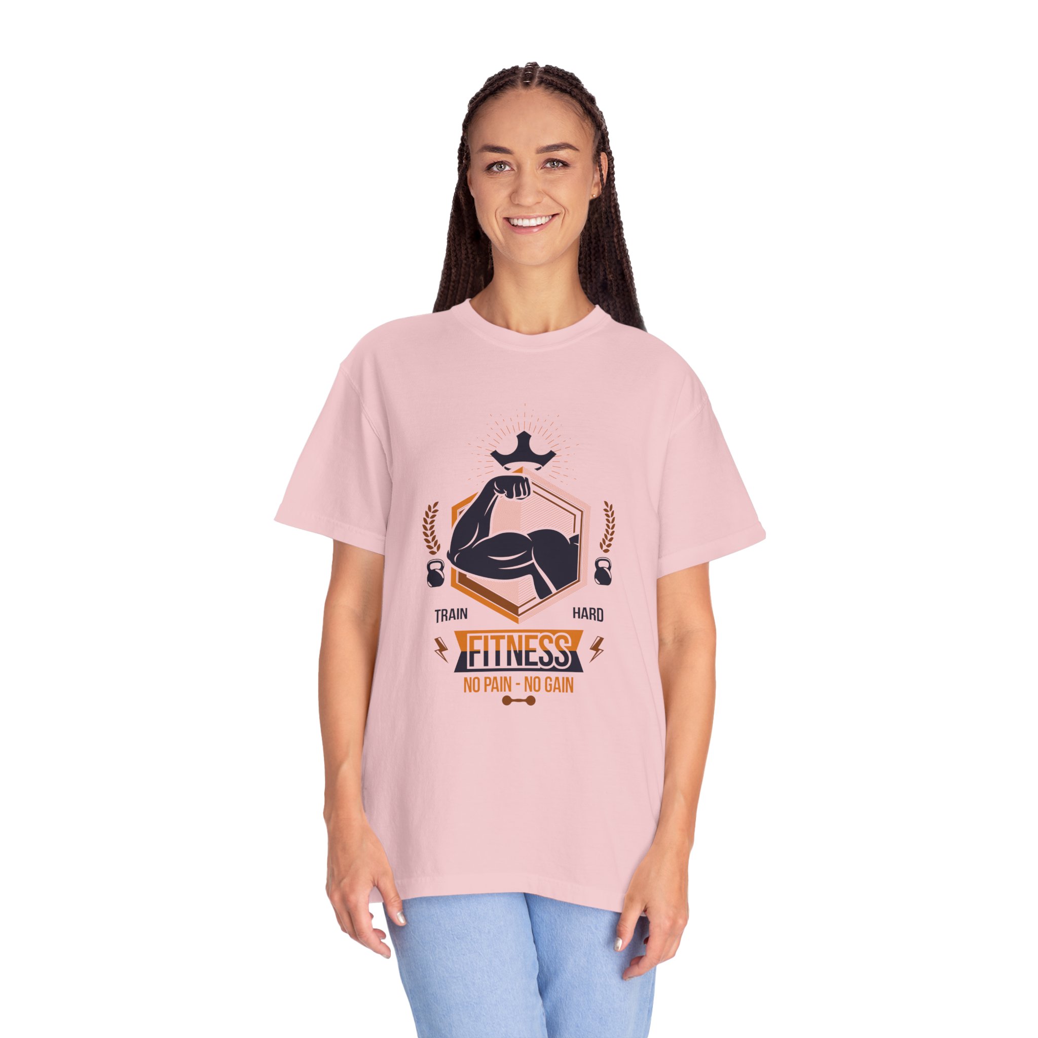 Fitness Gym T-Shirt — "Train Hard, No Pain No Gain" Workout Tee. - Image 43