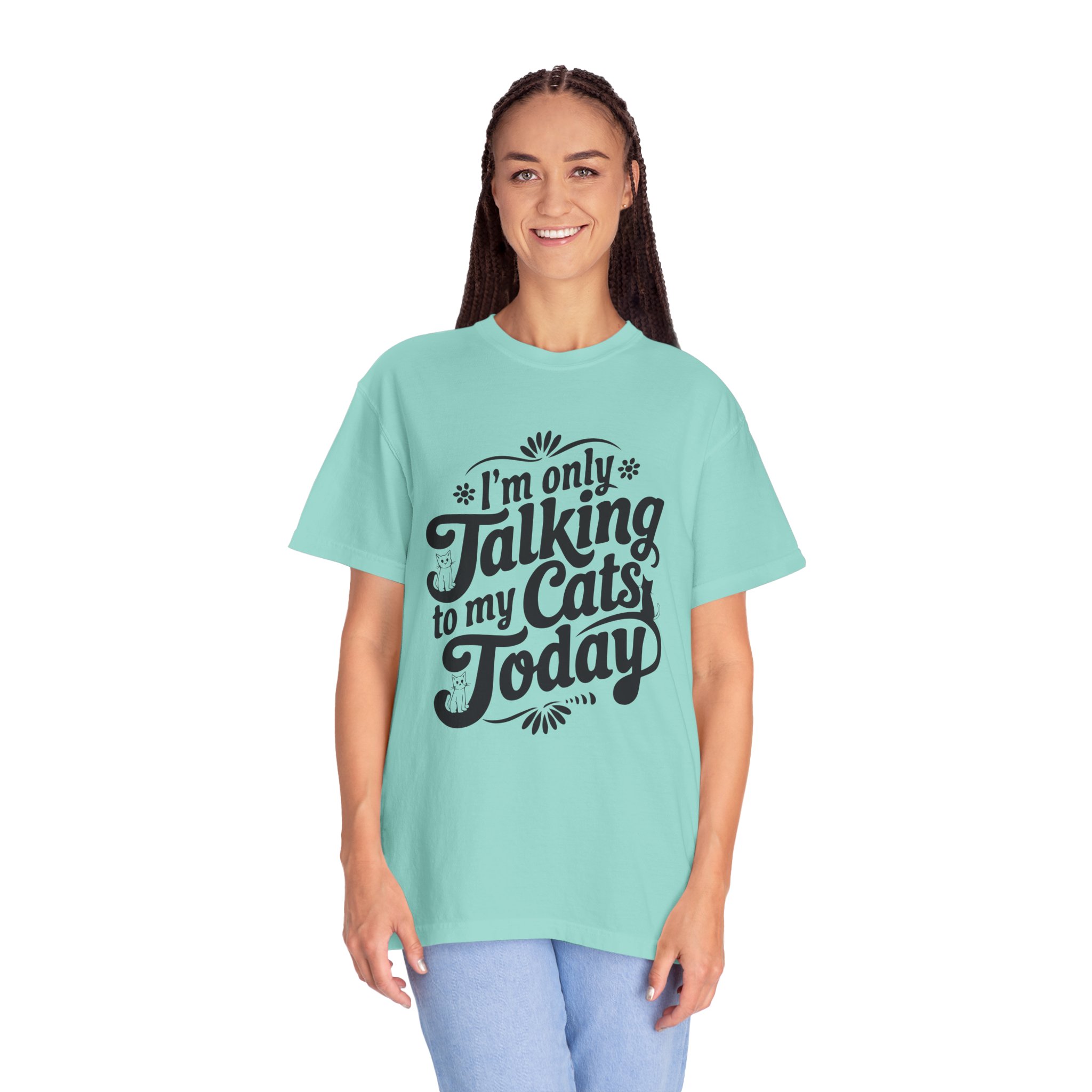 b2 - 5.8 - Talking to My Cats Today T-Shirt – Funny Cat Lover Graphic Tee for Introvert Humor & Cozy Pet Lover Vibes. - Image 27