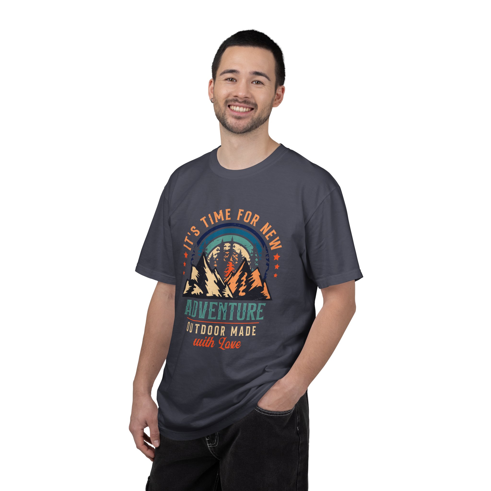 Adventure Awaits Unisex Garment-Dyed T-shirt, Perfect for Outdoor Lovers, Casual Wear, Vacation, Gifts for Adventurers. - Image 26