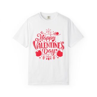 Happy Valentine’s Day Heart Design T-Shirt – Romantic Love Graphic Tee for Couples, Gift Giving & Festive Celebration. - Image 9