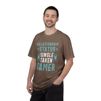 Gamer Graphic Tee for Gamers with Humor | EarnestlilyRelationship Status: Single Taken Gamer Unisex Tee - Image 10